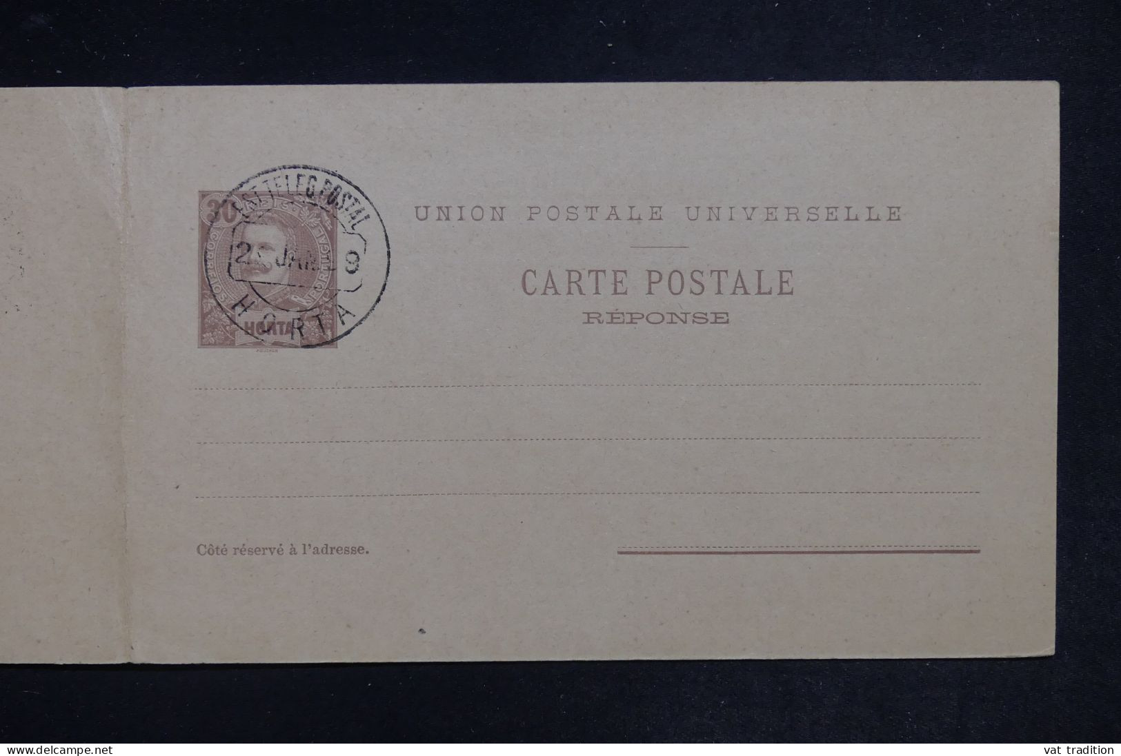 HORTA - Entier Postal + Réponse Pour La Suisse En 1899   - L 152432 - Horta