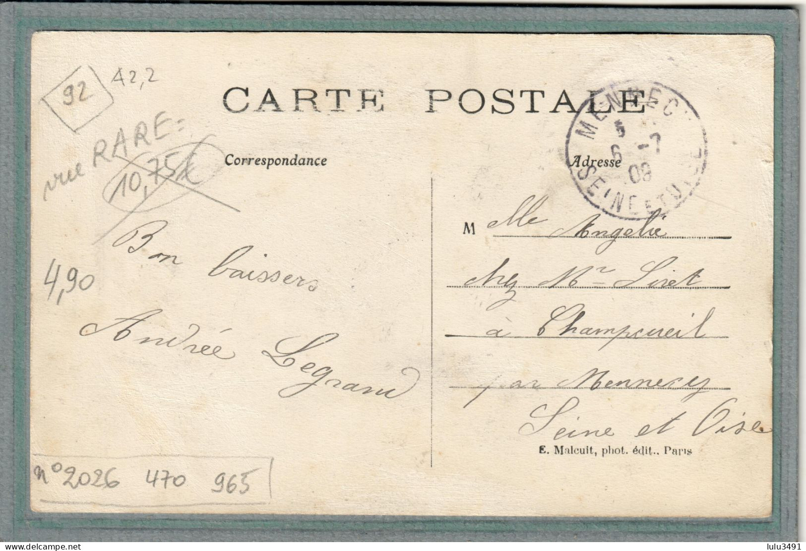CPA (92) FONTENAY-aux-ROSES - Aspect De La Rue De Bièvre En 1909 - Fontenay Aux Roses