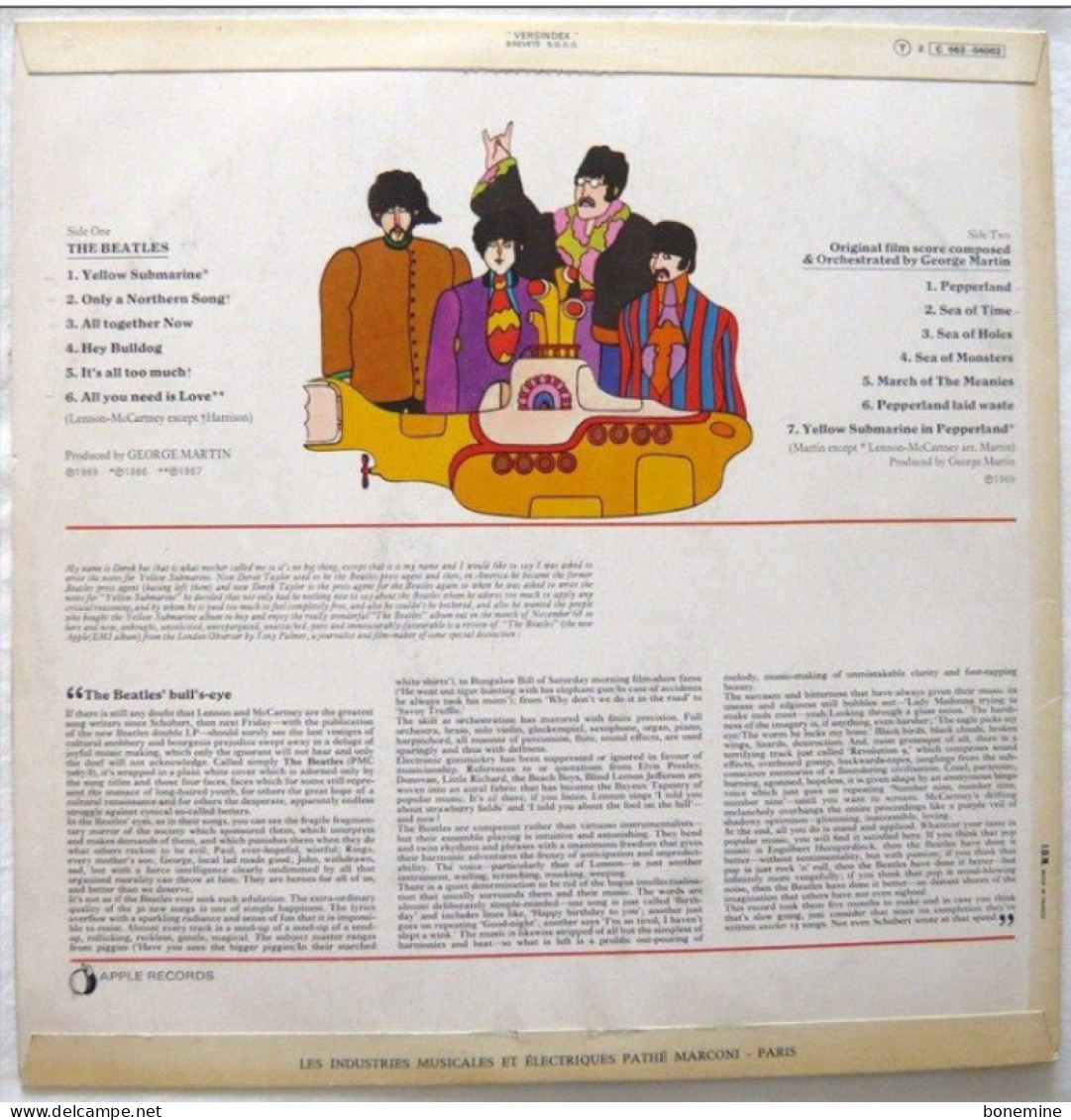 BEATLES Yellow Submarine Apple 2C06204002 BIEM 1969 - Sonstige - Englische Musik