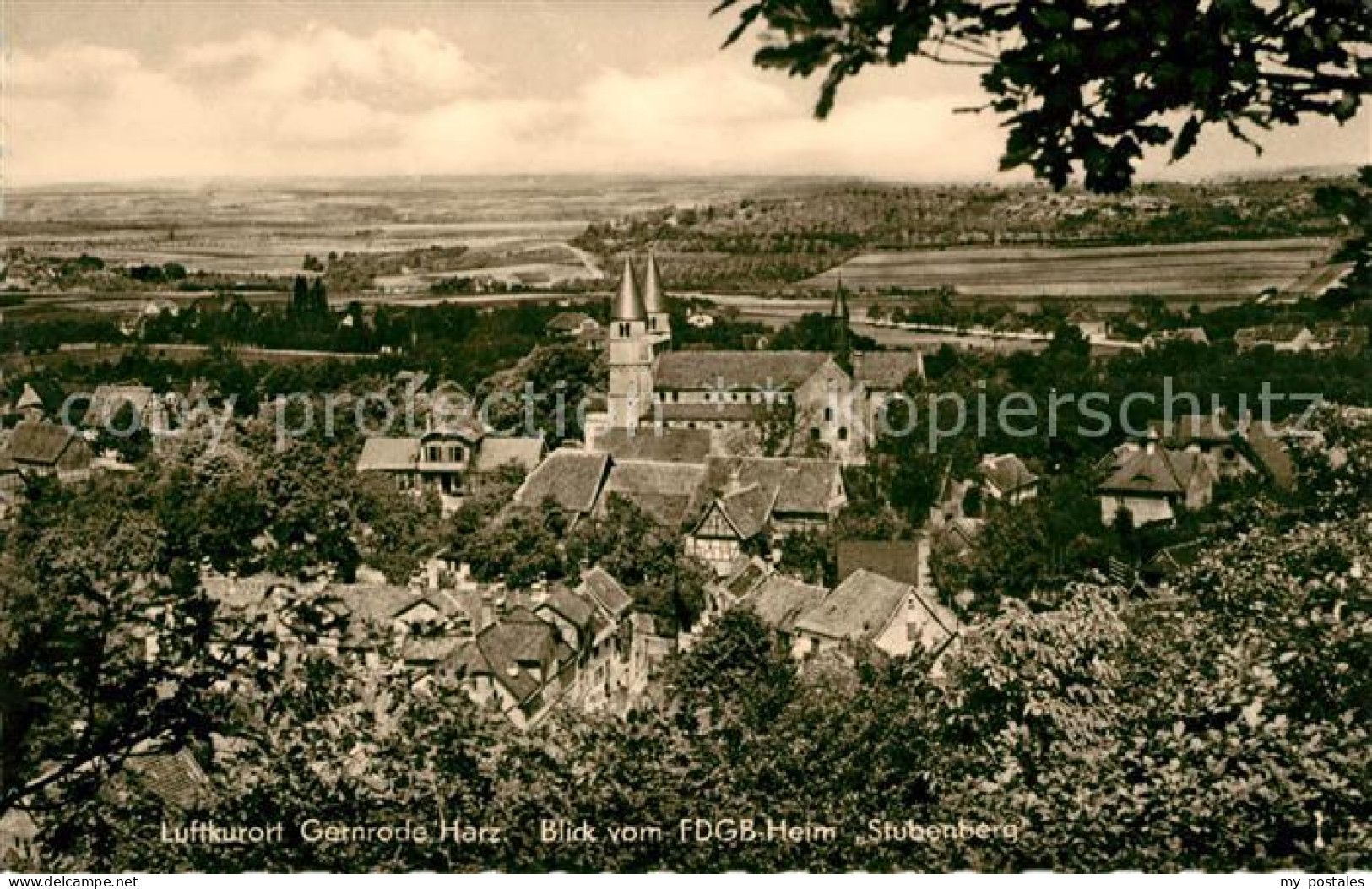 73031076 Gernrode Harz Panorama Kirche Vom Stubenberg Gernrode Harz - Other & Unclassified