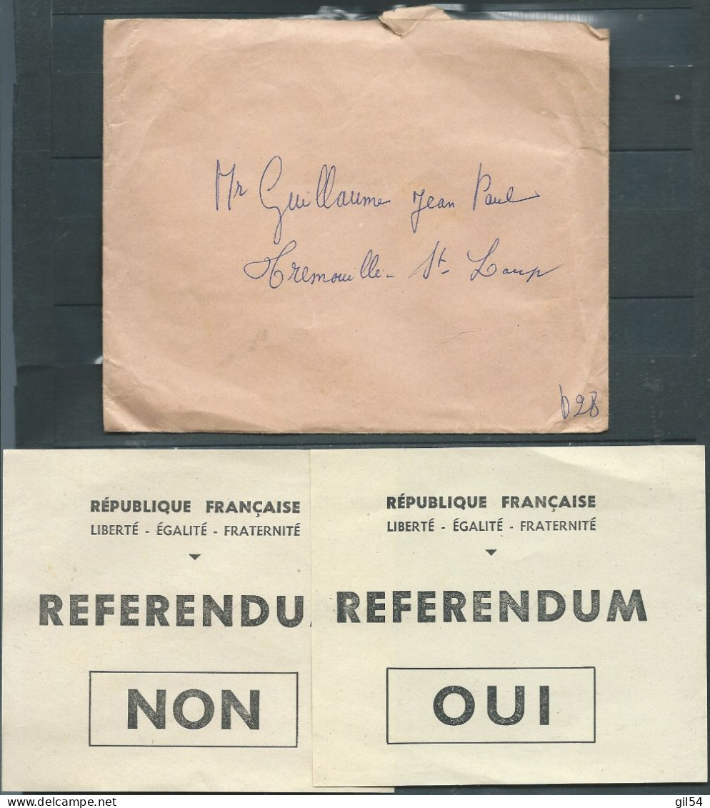 Enveloppe Cont.'allocution Du 20/12/1960 Par Le Général De Gaulle Concernant L'autodetermination De L'Algérie  MALB13706 - Historische Documenten