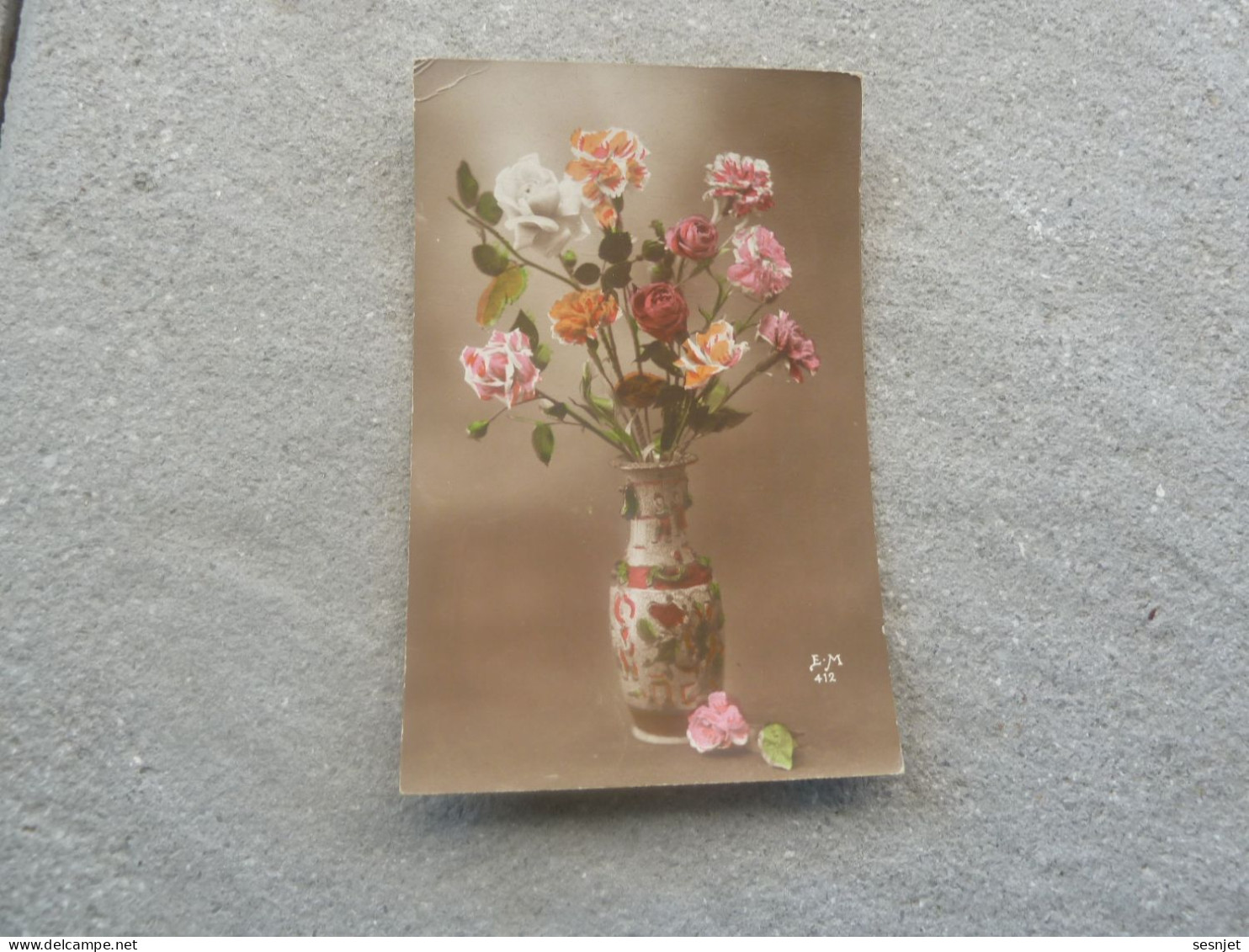 Roses En Vase - 412 - Editions E.m. - Année Non Définie - - Blumen