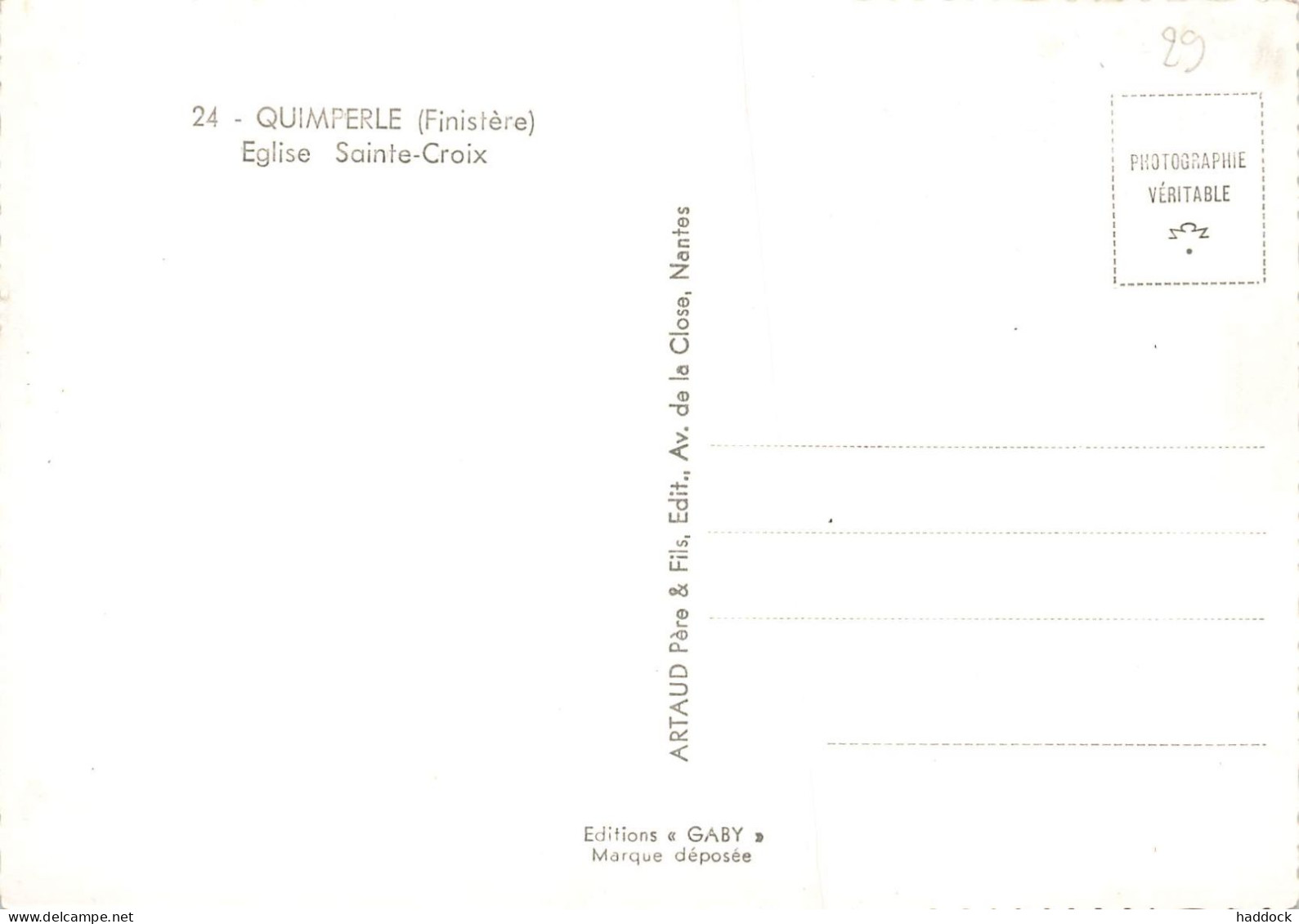 QUIMPER : EGLISE SAINTE CROIX - Quimper
