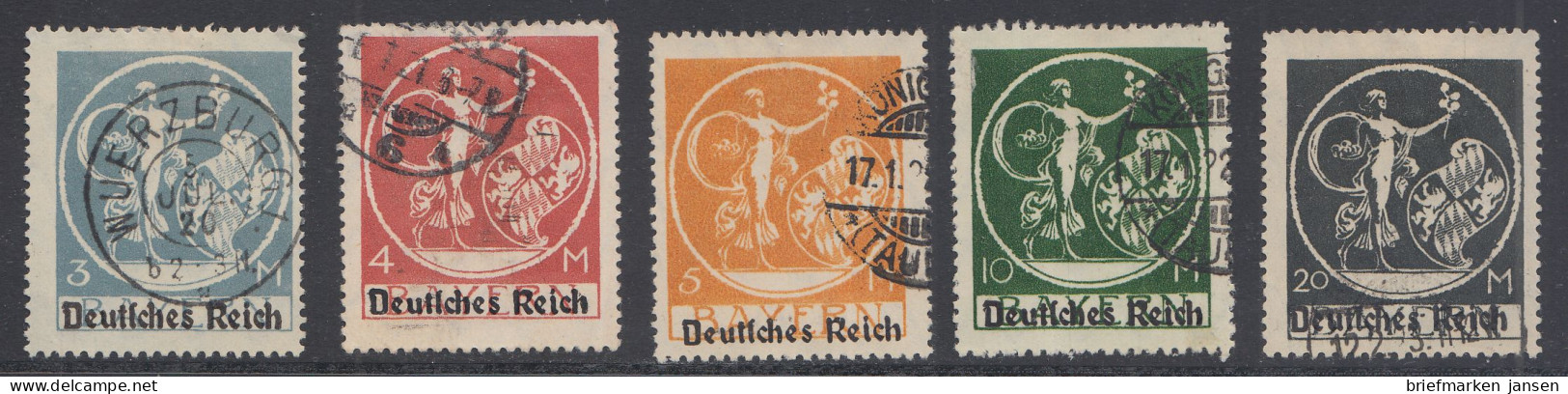 Deutsches Reich, Mi.Nr. 119-138 Bayernmarken Mit Aufdruck Deutsches Reich - Unused Stamps