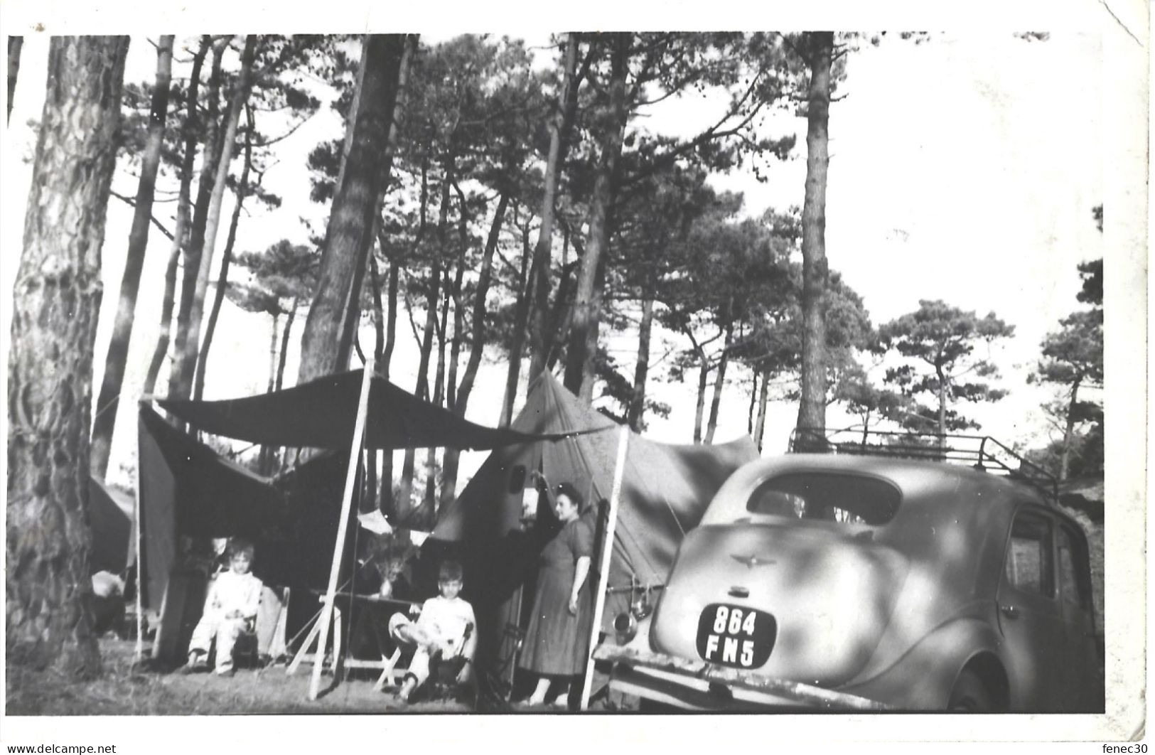 30 Le Grau Du Roi Carte Photo Camping La Tamarissiere En 1949 - Le Grau-du-Roi