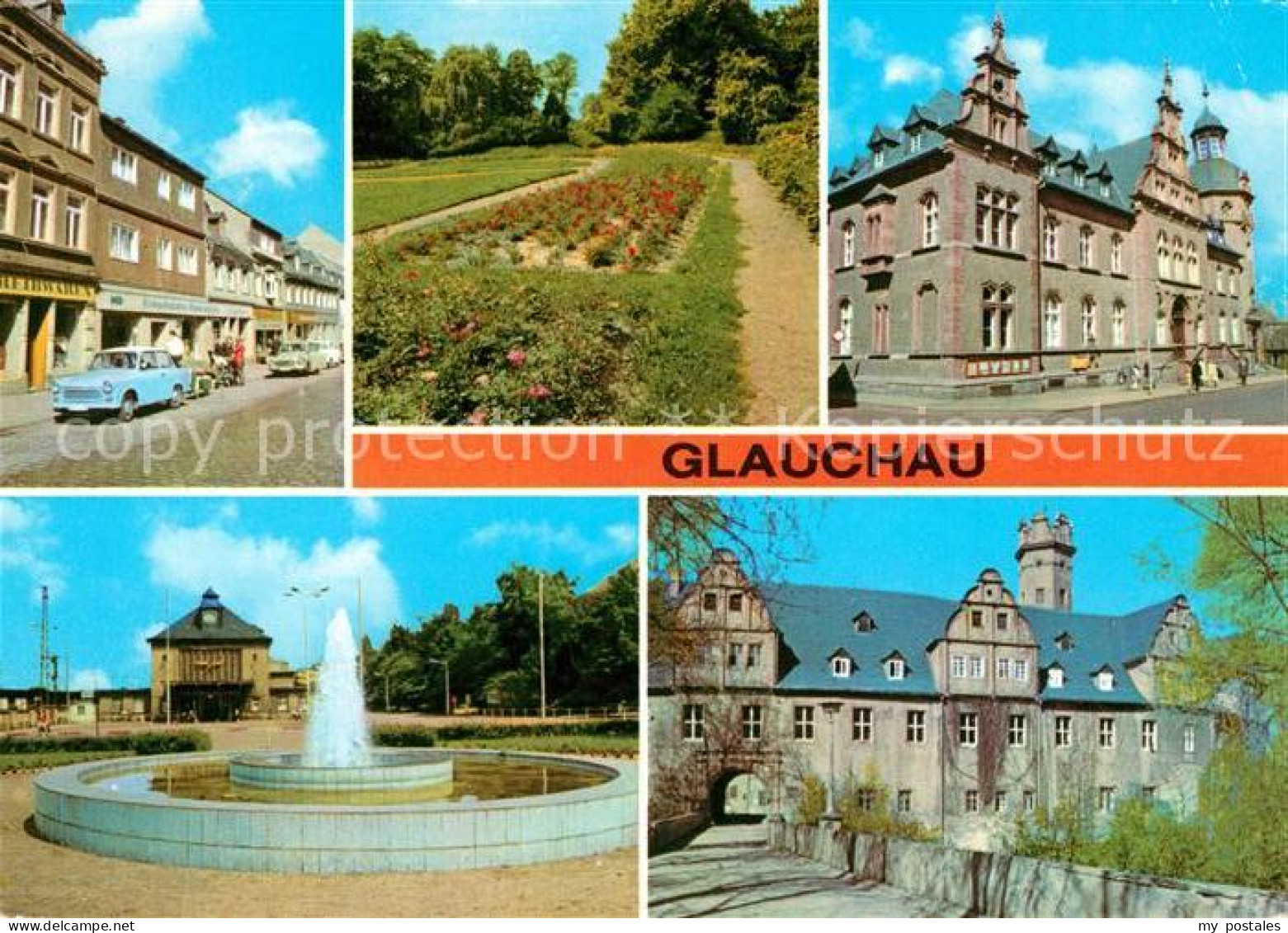 73030557 Glauchau Rosarium Postamt Schloss Glauchau - Glauchau