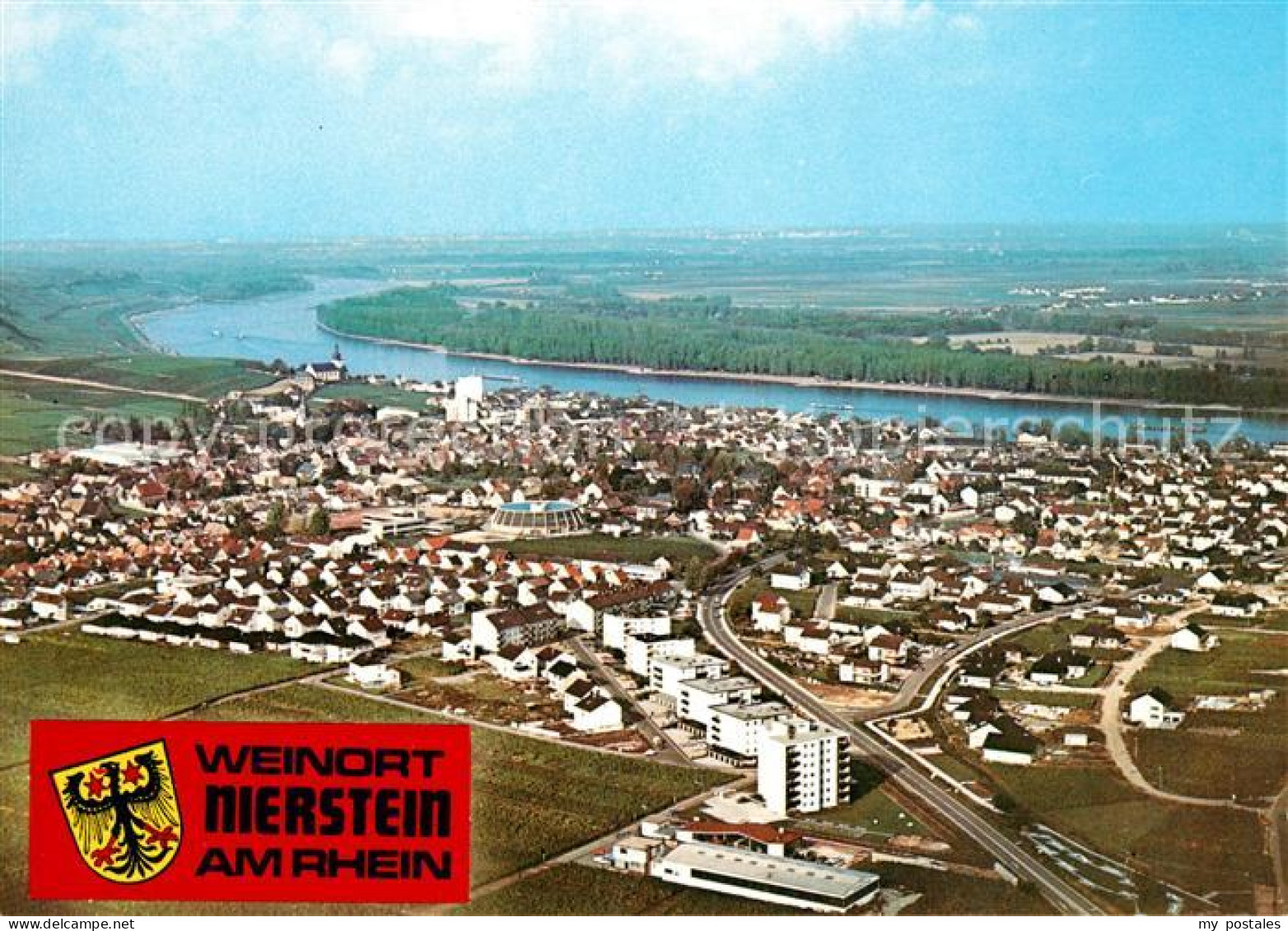 73030517 Nierstein Rhein Fliegeraufnahme Nierstein - Nierstein