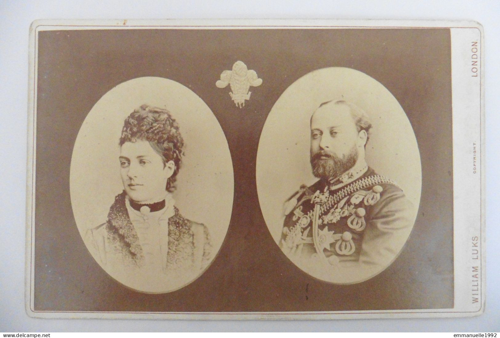 Photo CDV Cabinet Card Prince & Princesse De Galles Edouard VII Angleterre Alexandra Danemark - Oud (voor 1900)