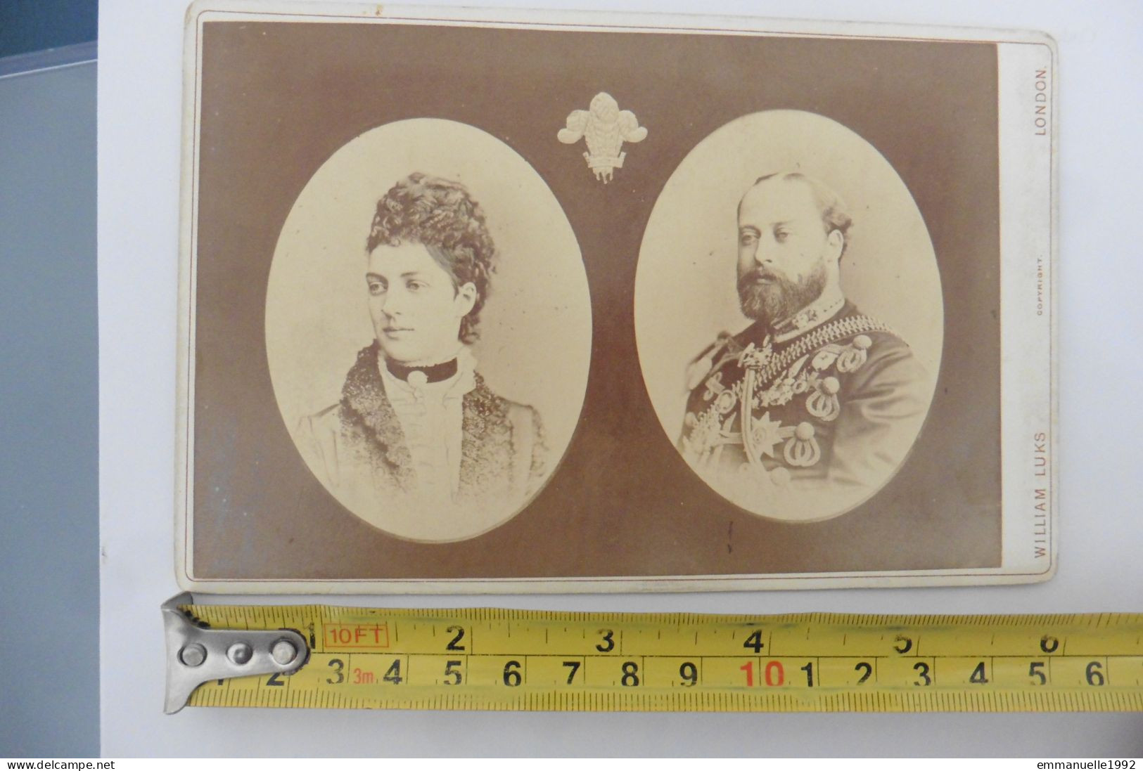 Photo CDV Cabinet Card Prince & Princesse De Galles Edouard VII Angleterre Alexandra Danemark - Old (before 1900)