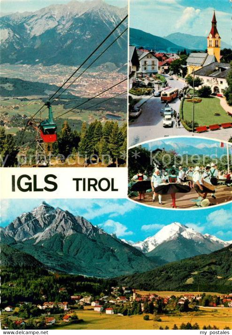 73030291 Igls Tirol Patscherkofelbahn Dorfplatz Volkstanz Igls Mit Serles Und Ha - Otros & Sin Clasificación