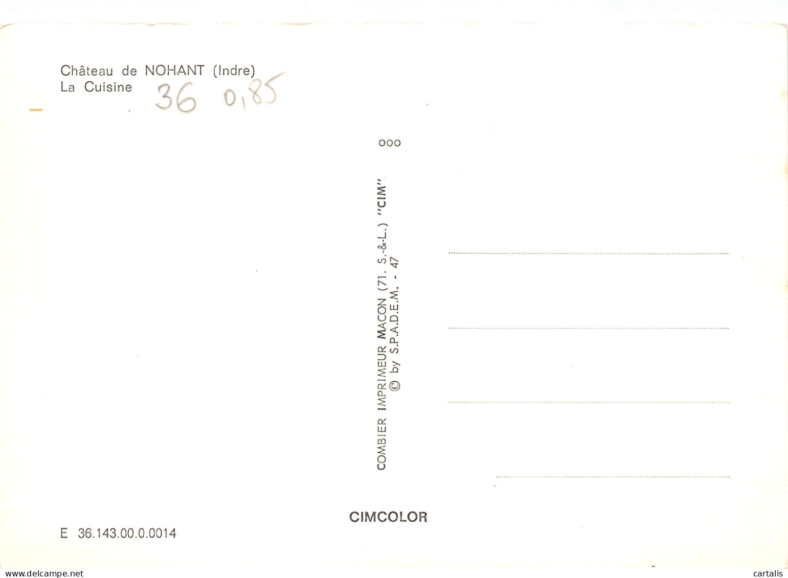 36-NOHANT-N°3808-D/0153 - Otros & Sin Clasificación