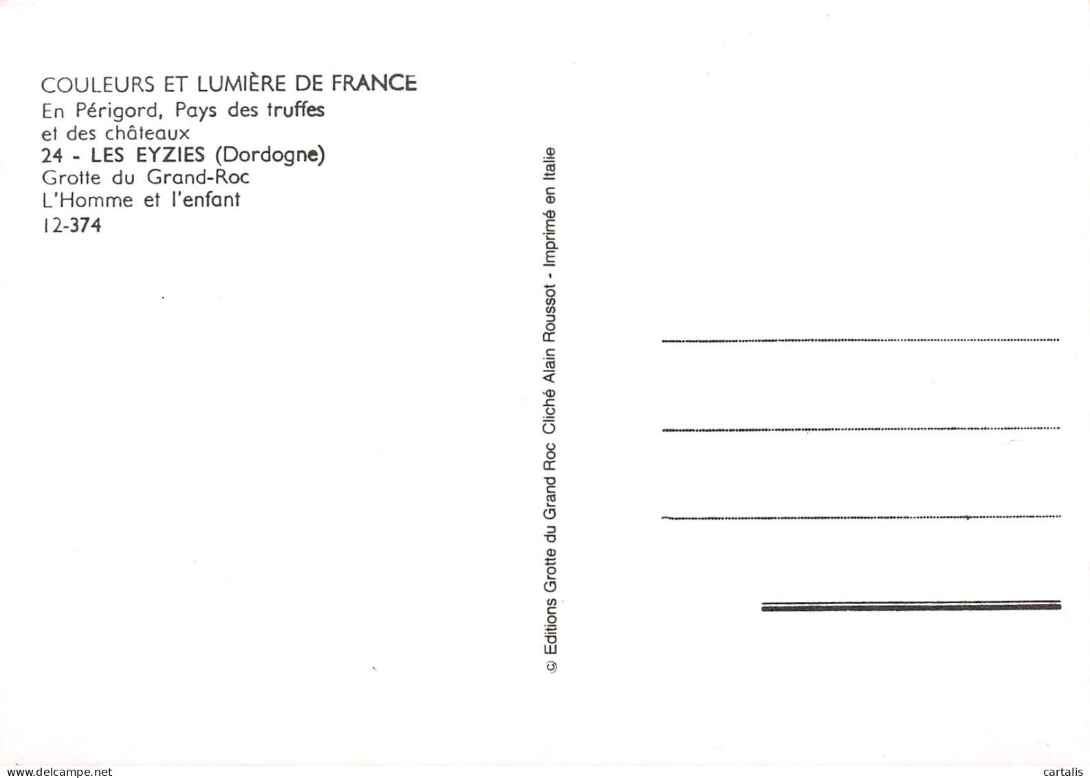 24-LES EYZIES-N°3809-B/0353 - Other & Unclassified