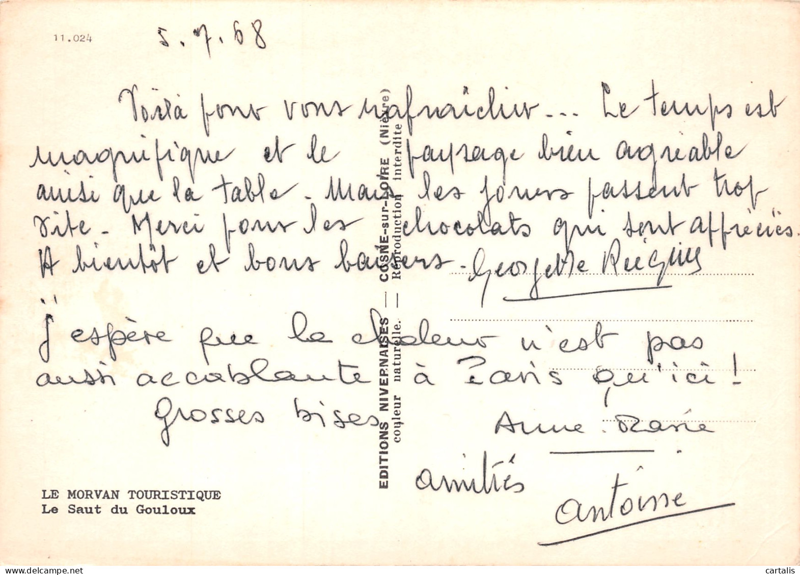 58-MORVAN SAUT DU GOULOUX-N°3809-B/0245 - Other & Unclassified