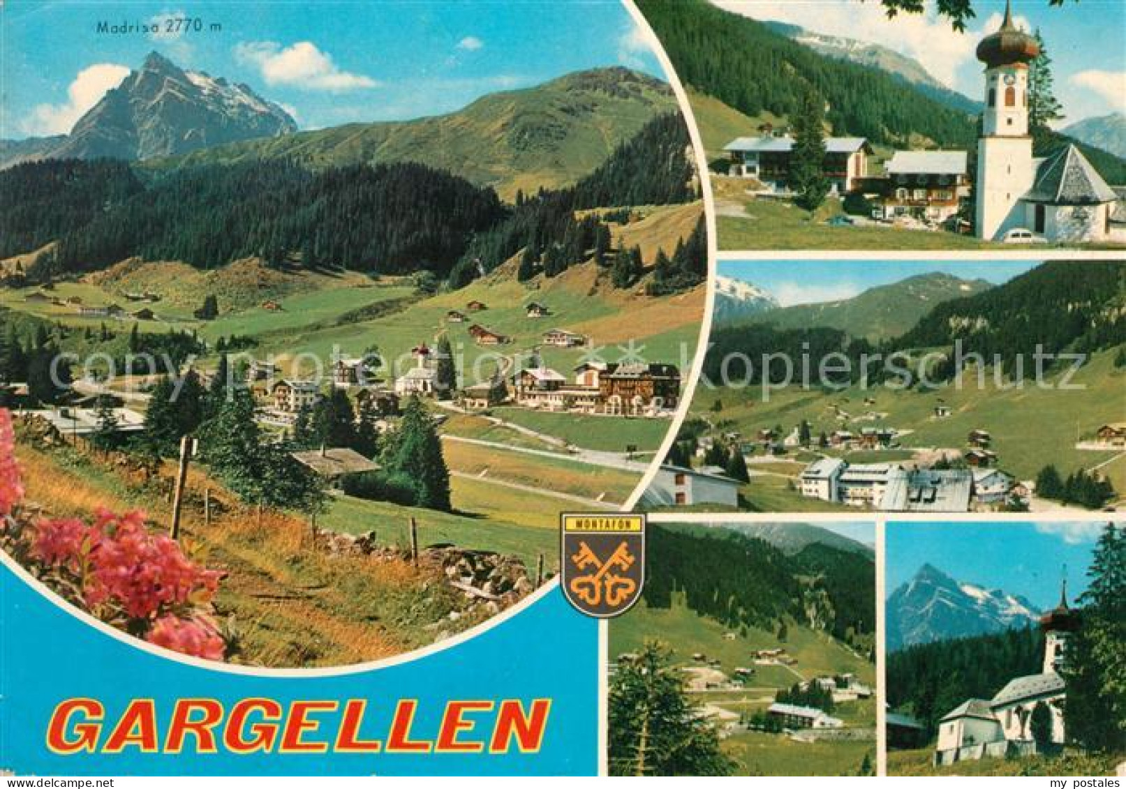 73030237 Gargellen Vorarlberg Madrise Kirche Panorama Gargellen Vorarlberg - Altri & Non Classificati