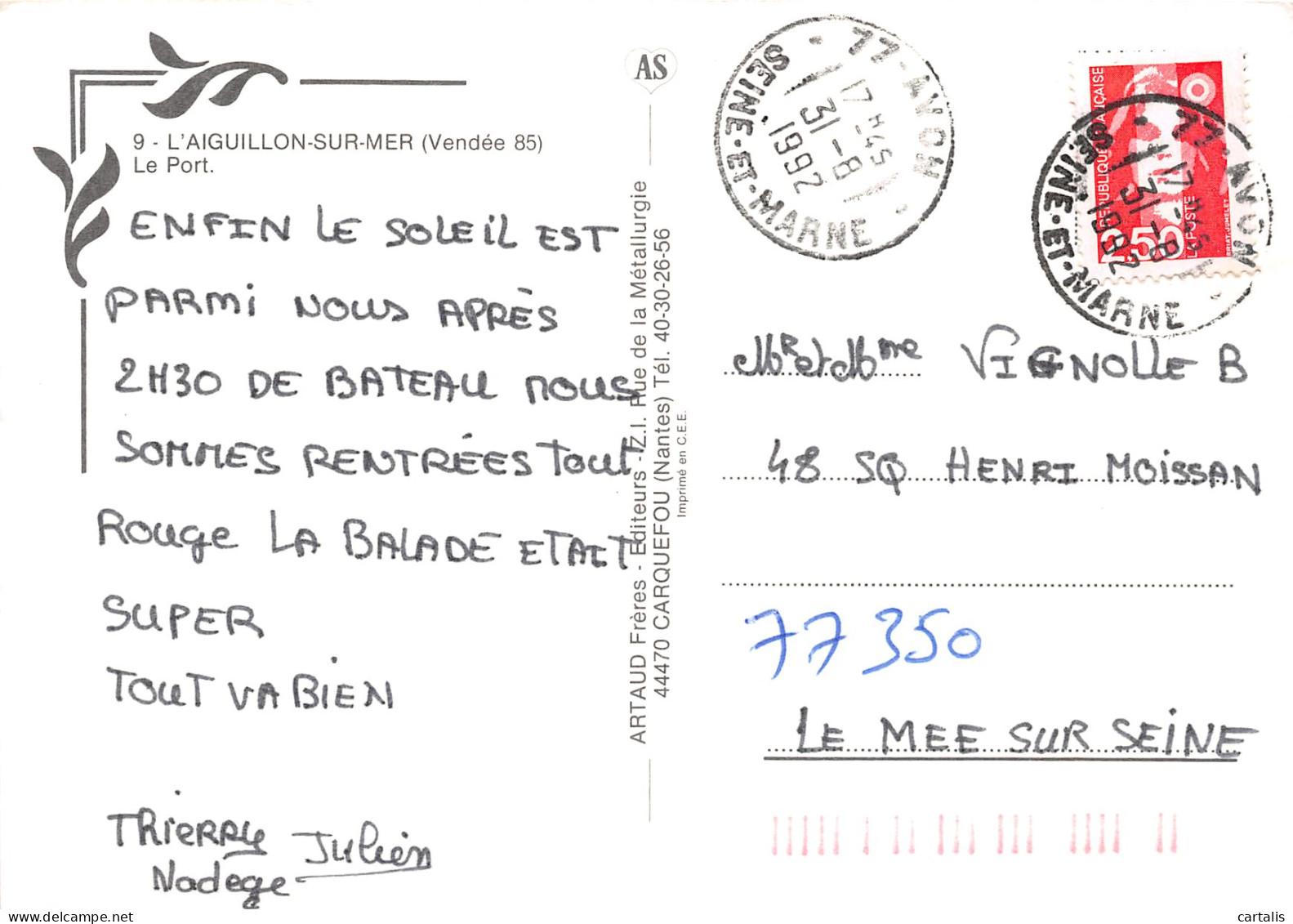 85-L AIGUILLON SUR MER-N°3810-A/0063 - Andere & Zonder Classificatie