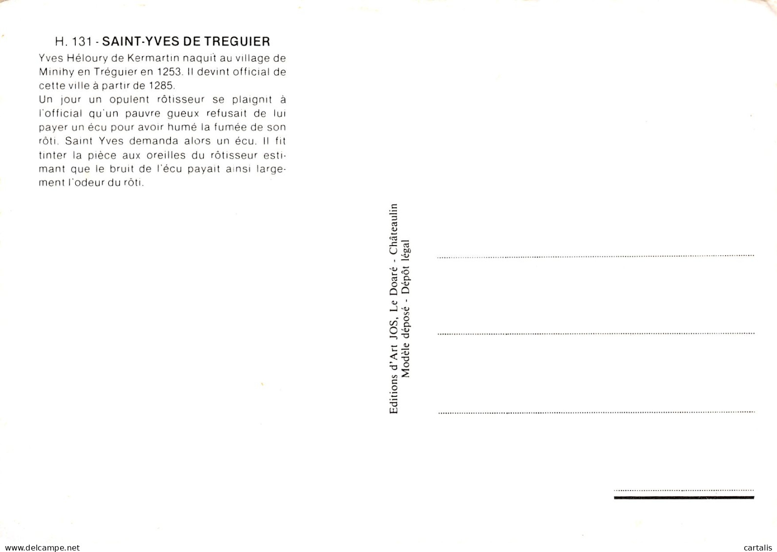 22-SAINT YVES DE TREGUIER-N°3810-A/0315 - Andere & Zonder Classificatie