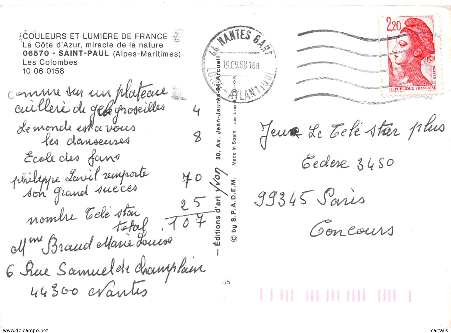 06-SAINT PAUL-N°3811-A/0079 - Poste Aérienne