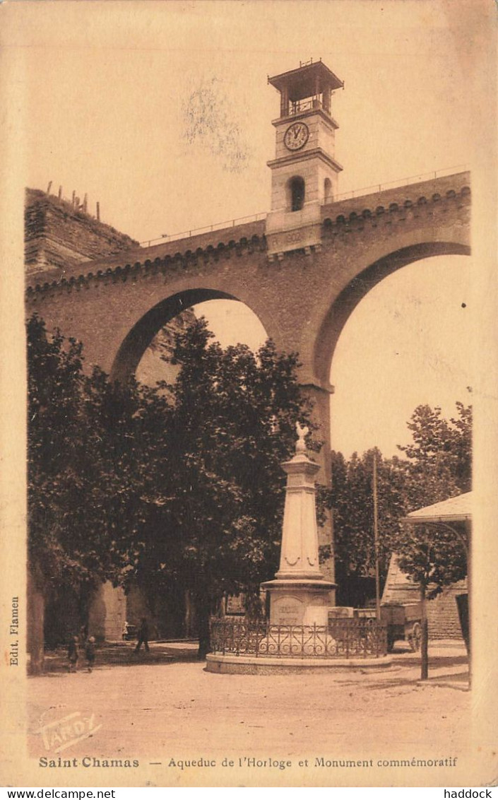 SAINT CHAMAS : AQUEDUC DE L'HORLOGE - Sonstige & Ohne Zuordnung