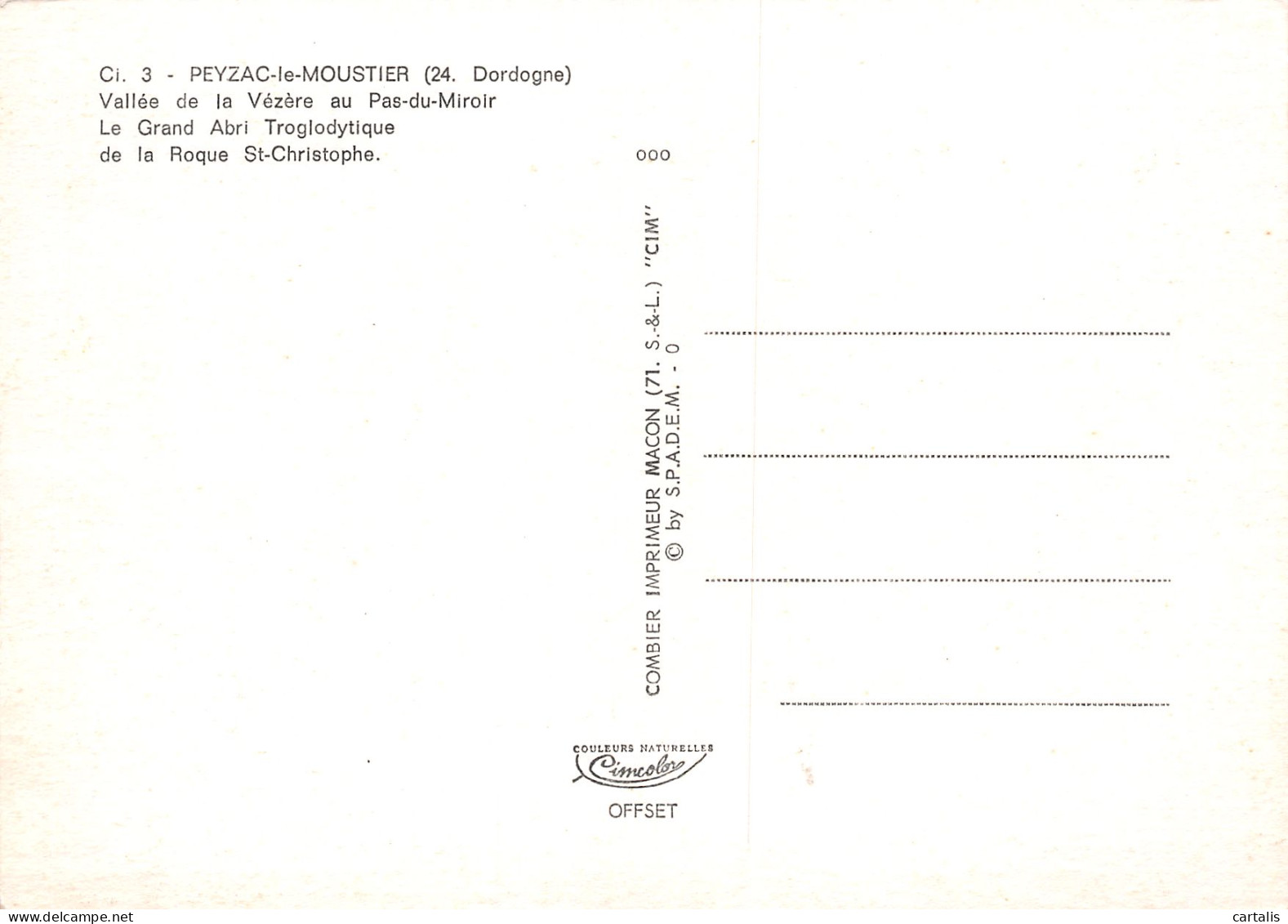 24-PEYSAC LE MOUSTIER-N°3811-A/0017 - Altri & Non Classificati