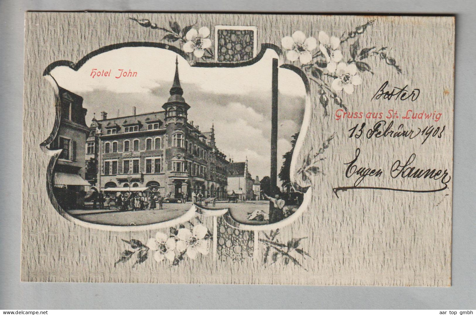 AK France 68 Haut Rhin Elsass St.Ludwig Hotel John Foto - Saint Louis