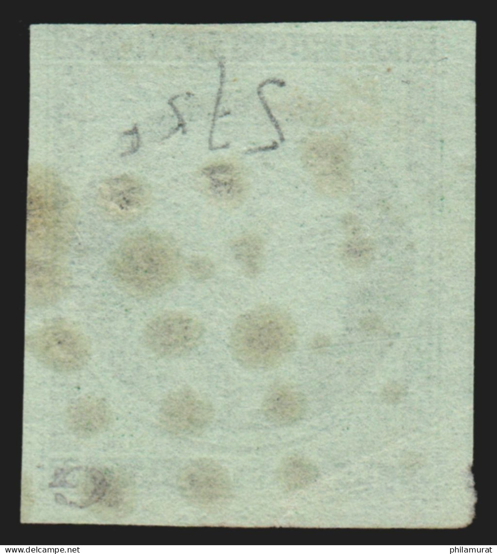 N°2, Cérès 1850, 15c Vert, Oblitéré Gros Points - TB D'ASPECT - 1849-1850 Ceres