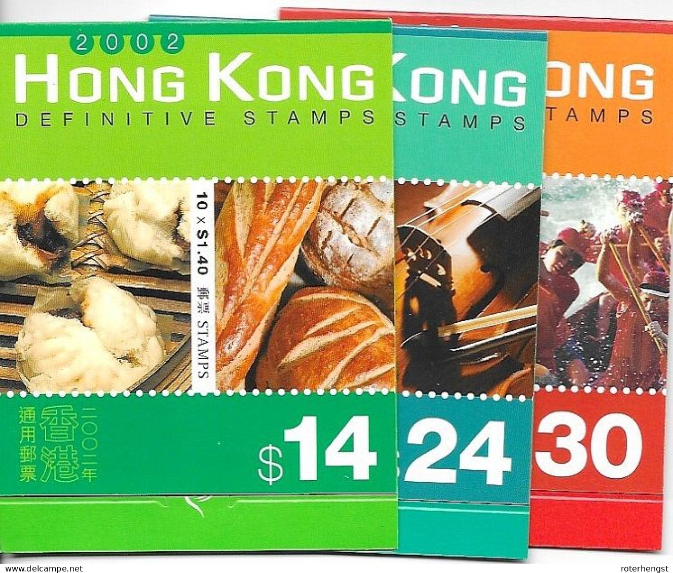Hong Kong 3 Booklets Mnh **  23 Euros 2002 - Carnets