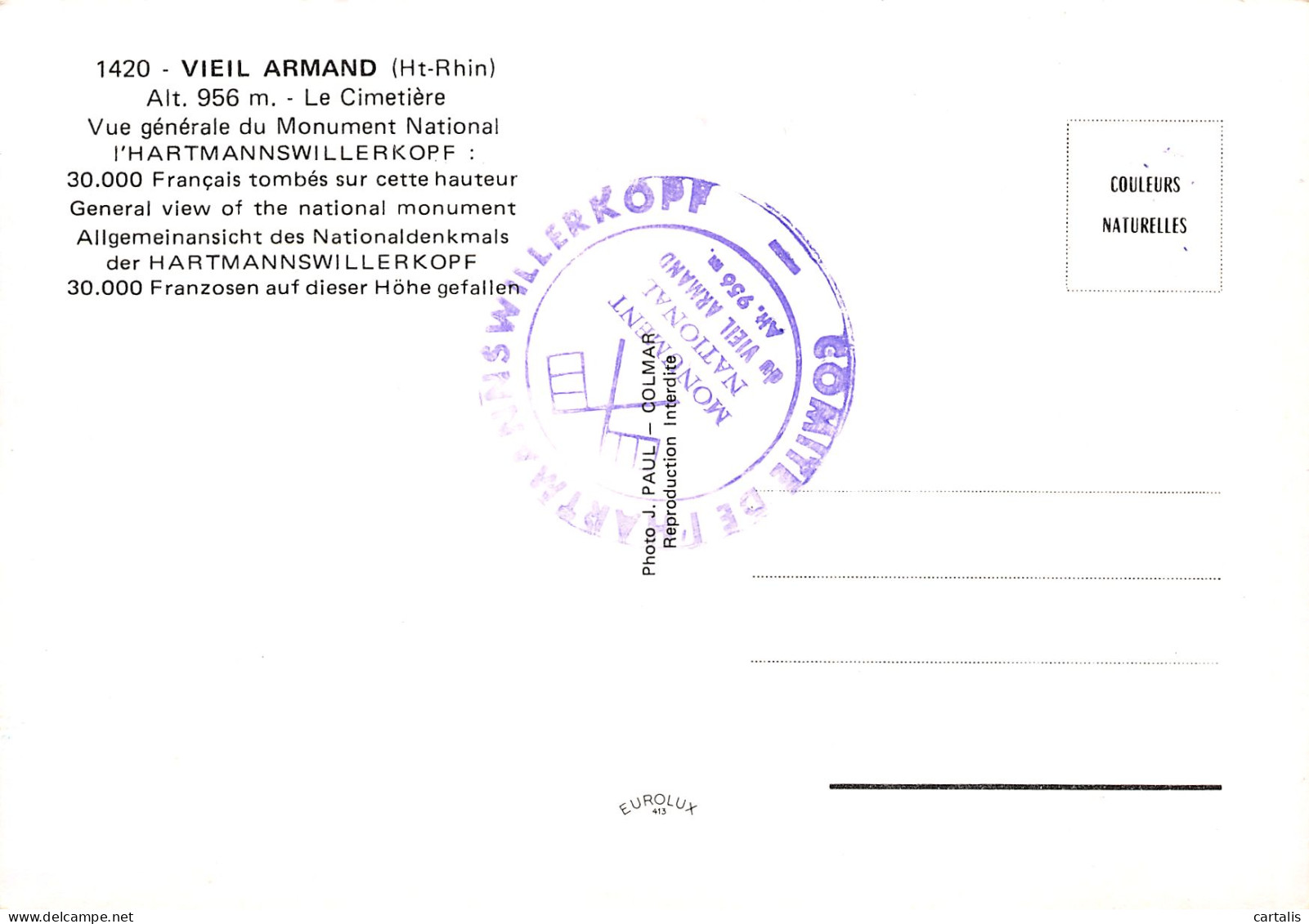 68-VIEIL ARMAND-N°3811-D/0323 - Other & Unclassified