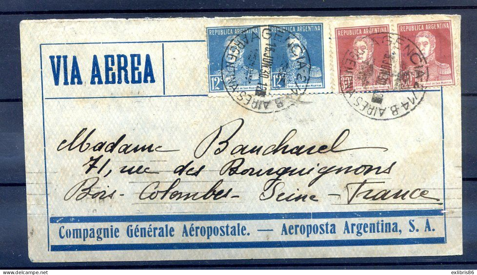 060524  COURRIER COMPAGNIE GENERALE AEROPOSTALE - 1927-1959 Brieven & Documenten