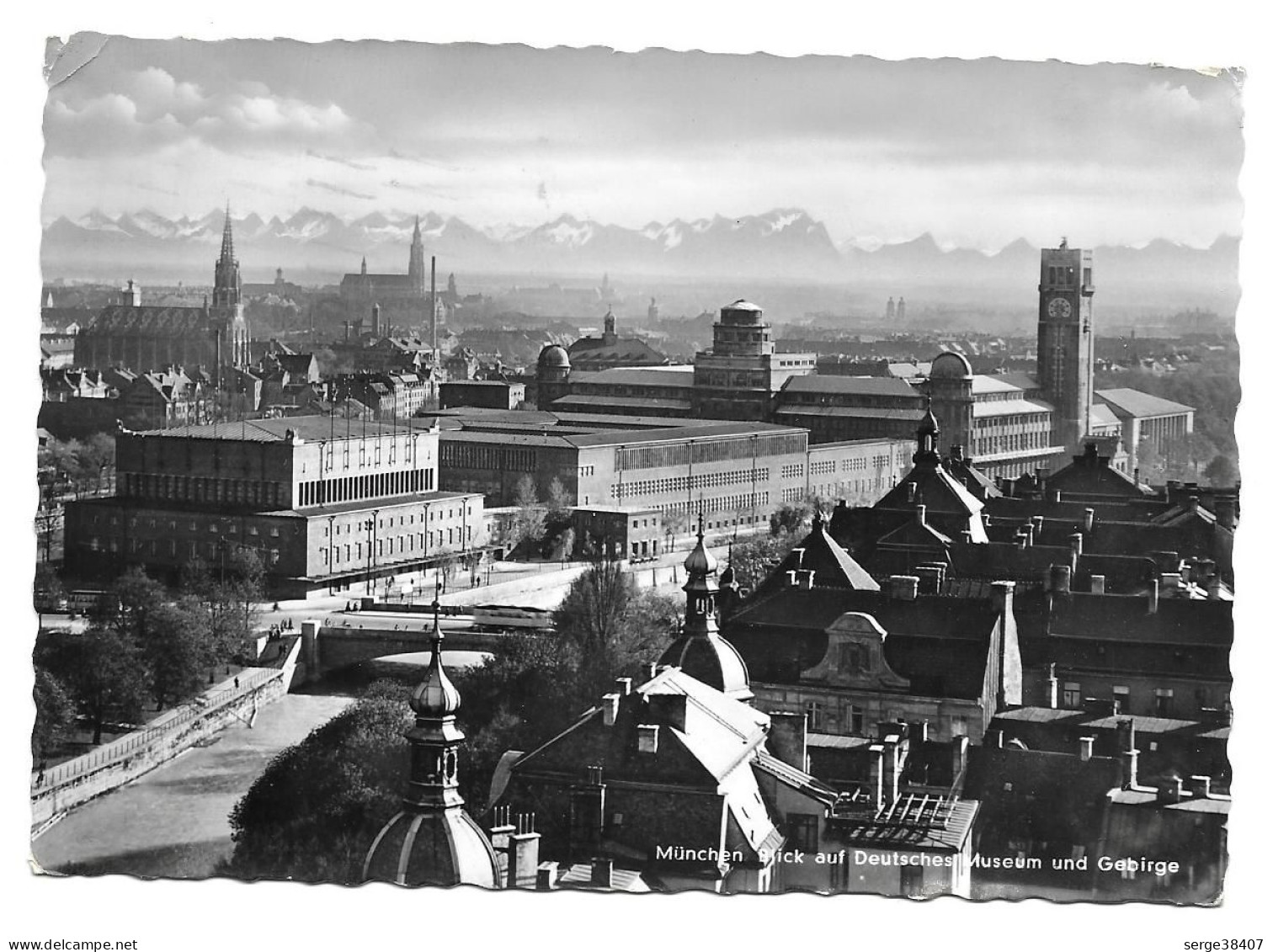 München - 1954 - Blick Auf Deutsches Museum Und Gebirge # 10-20/5 - München