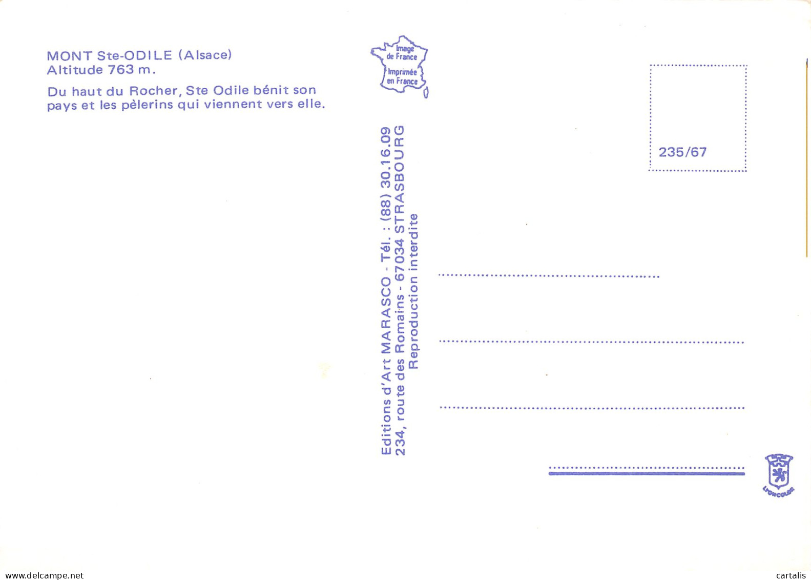 67-MONT SAINTE ODILE-N°3812-C/0327 - Other & Unclassified