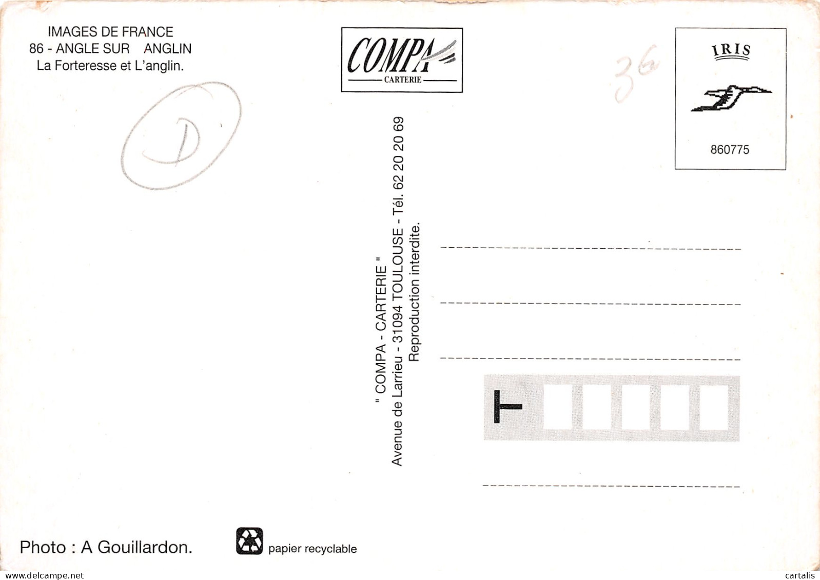 86-ANGLES SUR L ANGLIN-N°3812-C/0119 - Sonstige & Ohne Zuordnung