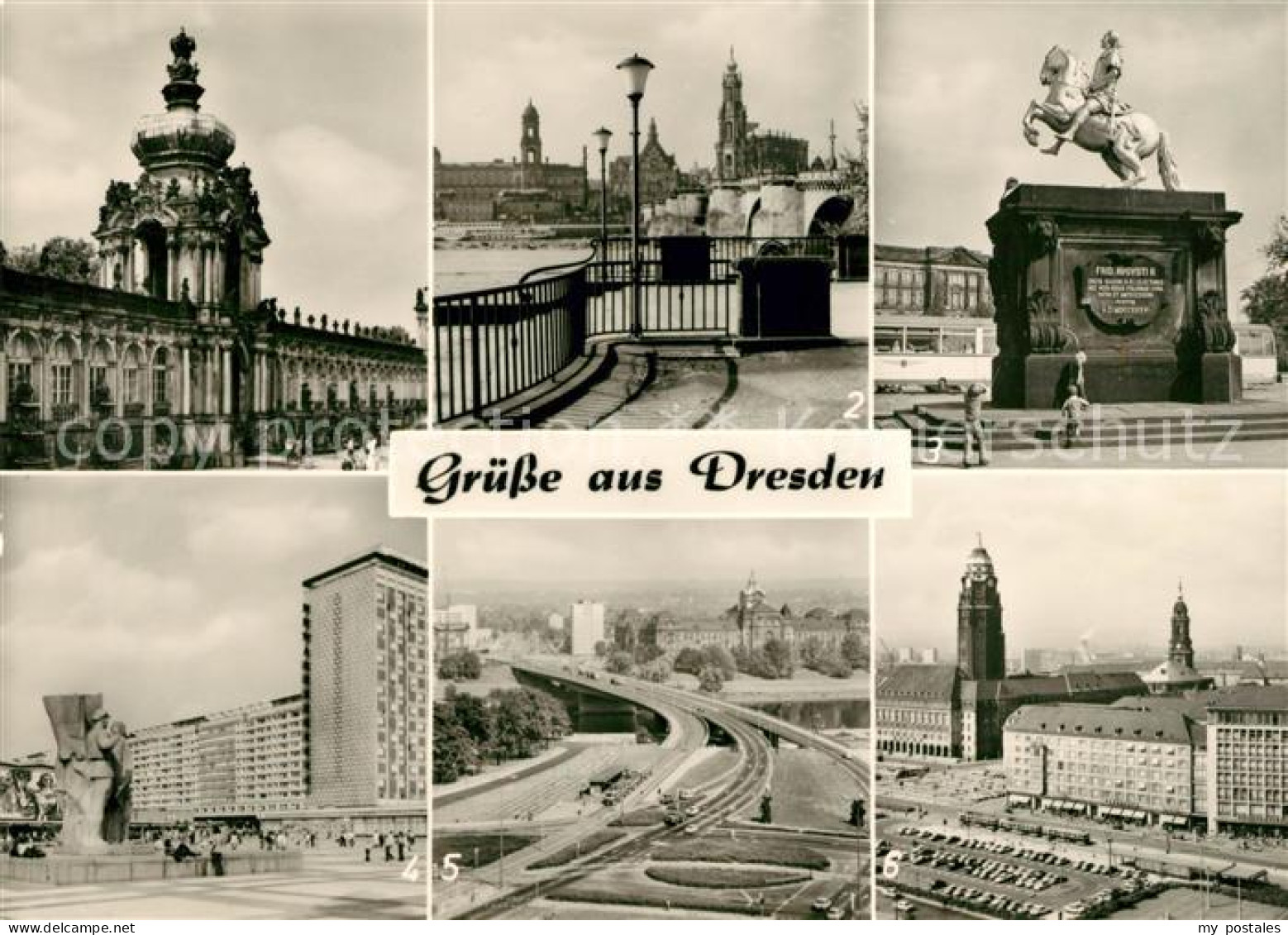 73029986 Dresden Kronentor Zwinger Terrassenufer Goldener Reiter Rathaus Kreuzki - Dresden