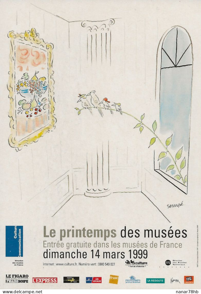 CPM Le Printemps Des Musées 1999 - Advertising