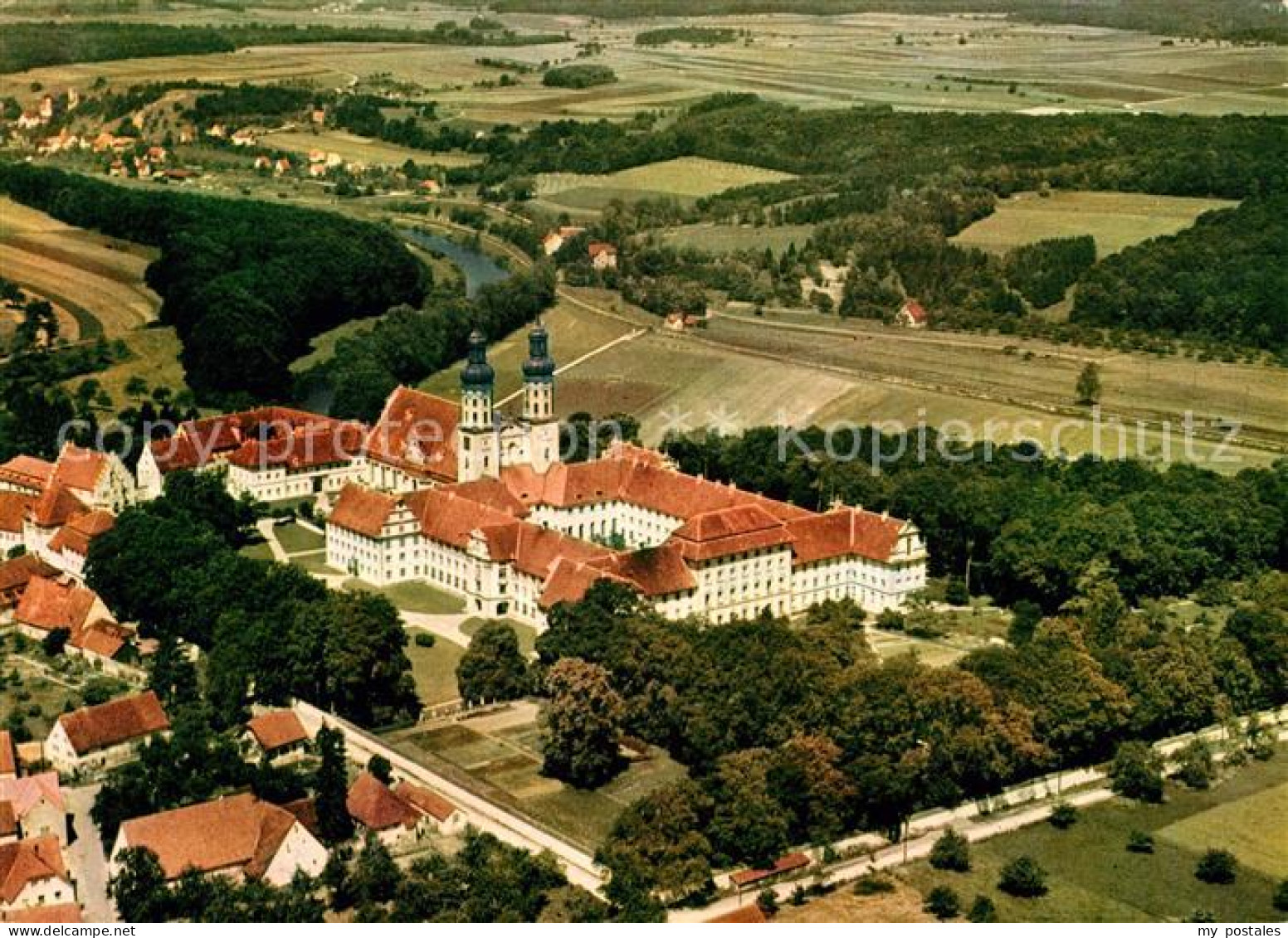 73029942 Obermarchtal Fliegeraufnahme Schloss Rechtenstein Obermarchtal - Other & Unclassified