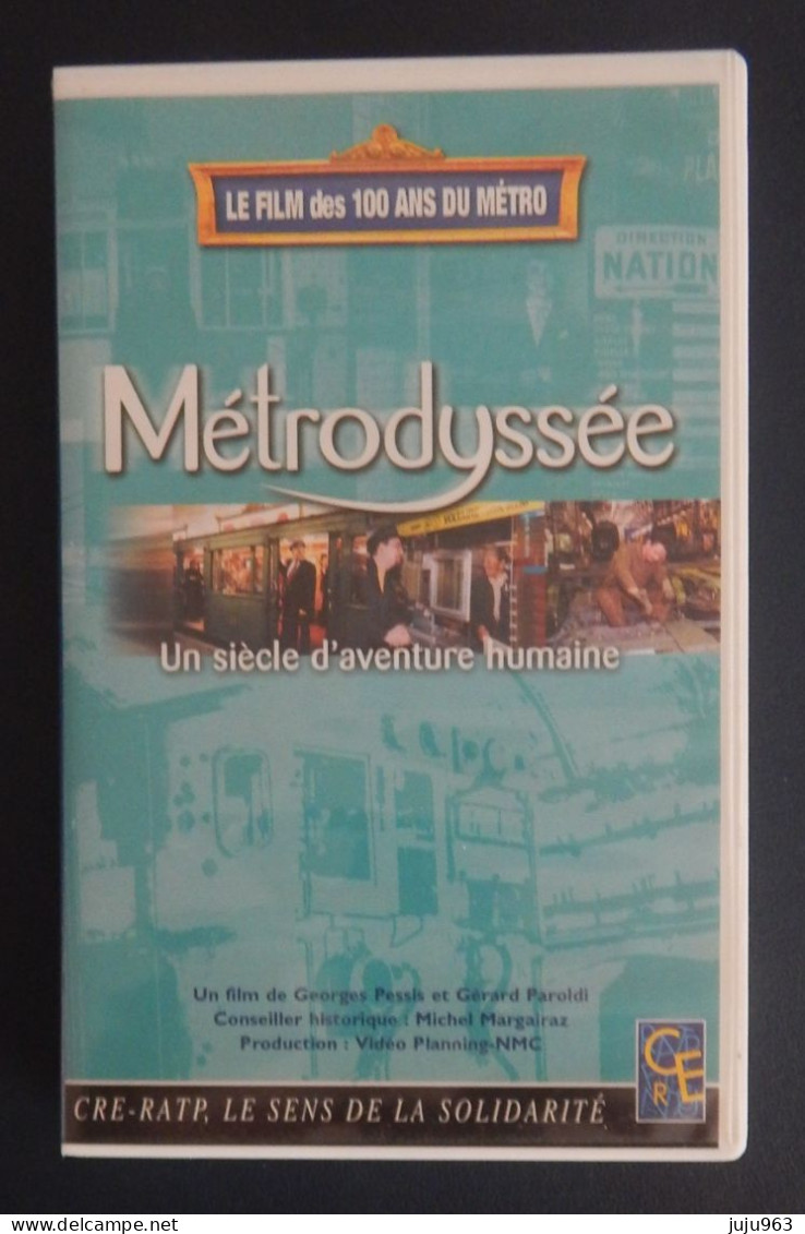 VHS METRODYSSEE LE FILM DES 100 ANS DU METRO NEUVE - Documentales
