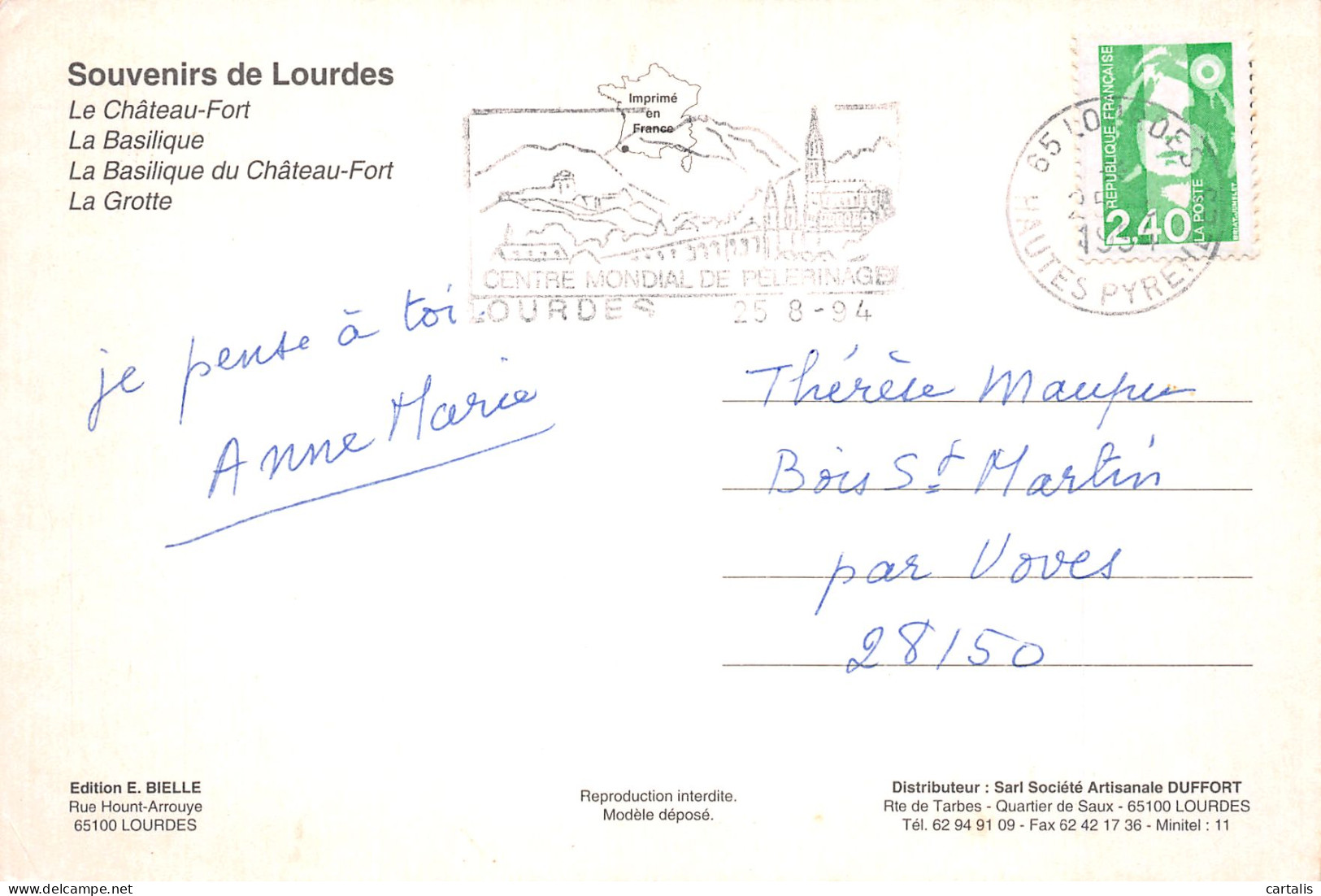 65-LOURDES-N°3813-A/0333 - Lourdes