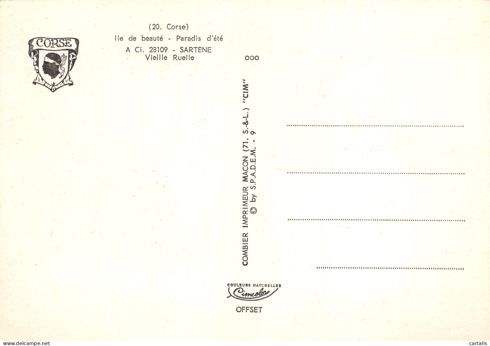 20-CORSE SARTENE-N°3813-A/0223 - Andere & Zonder Classificatie