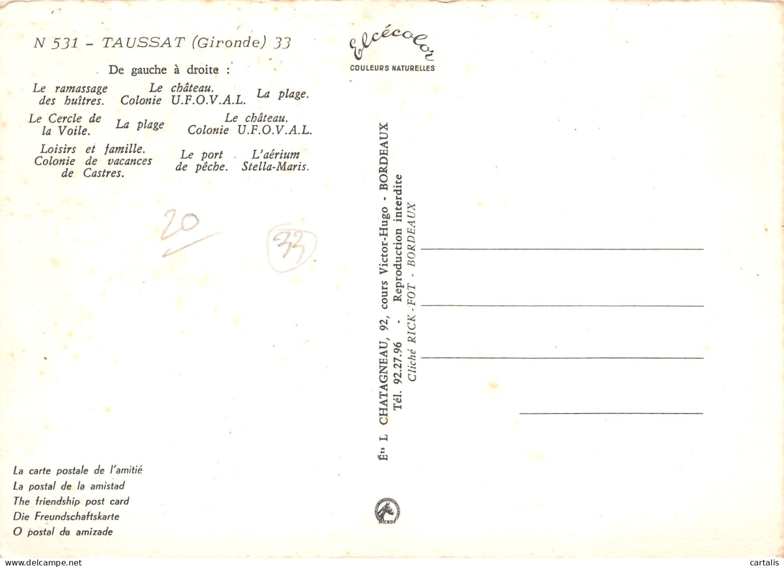 33-TAUSSAT-N°3814-A/0267 - Other & Unclassified