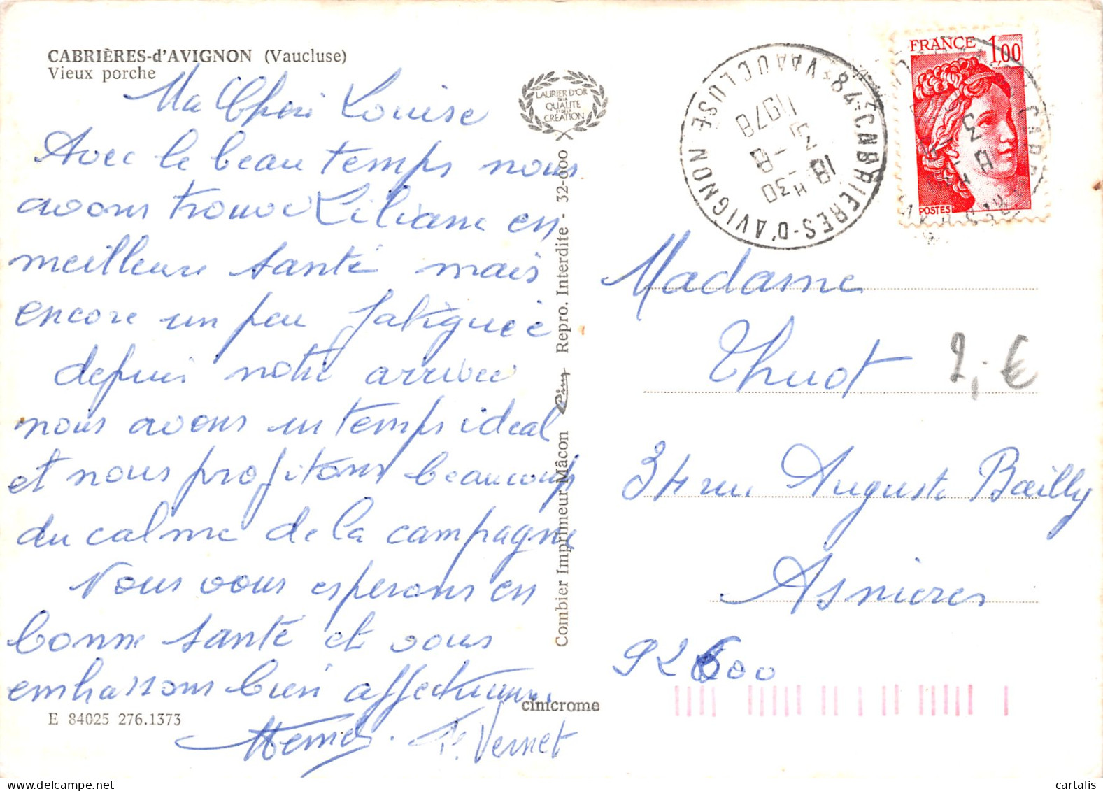 84-CABRIERES D AVIGNON-N°3813-D/0319 - Other & Unclassified