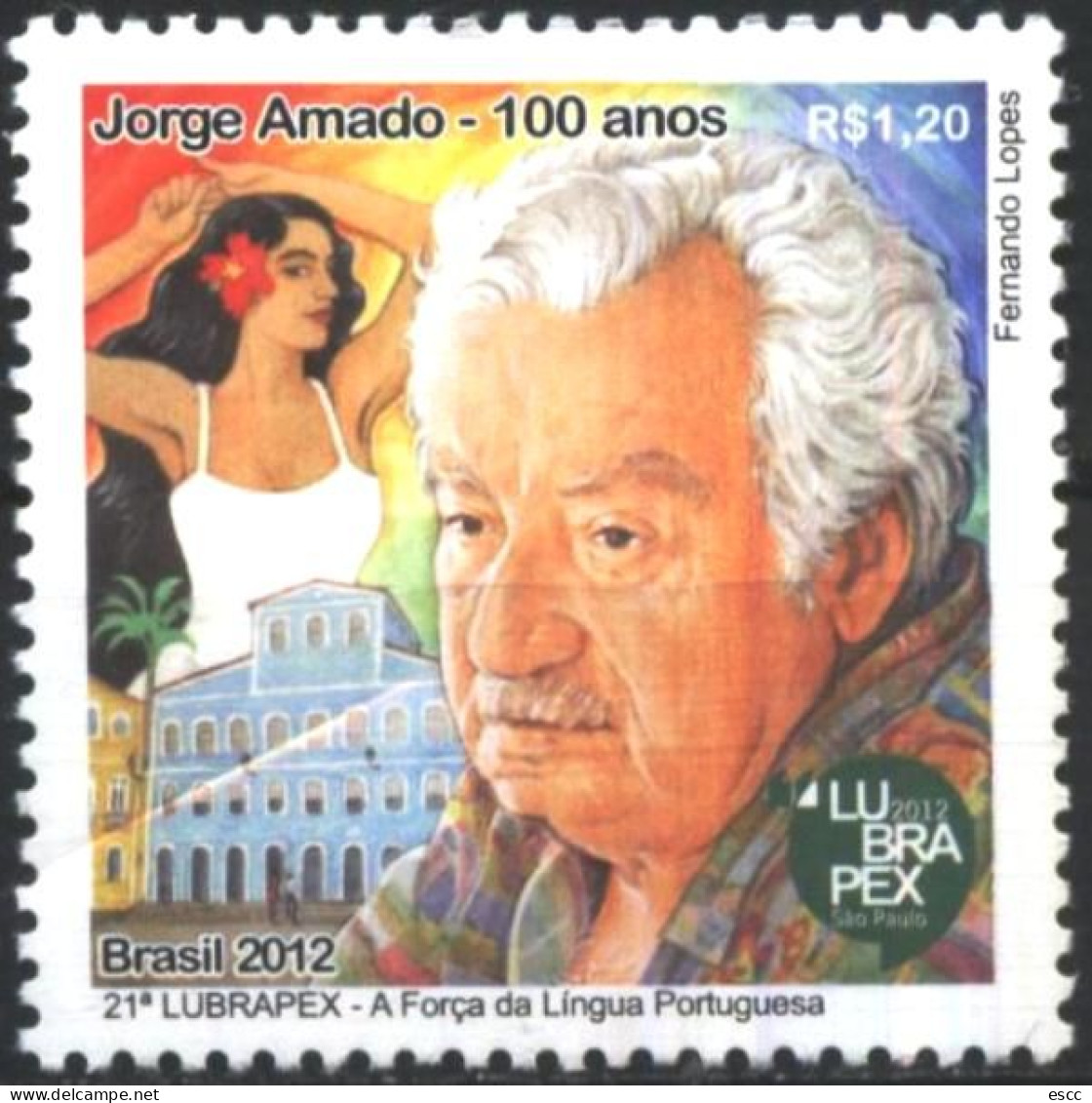 Mint Stamp Jorge Amado Writer 2012 From Brazil Brasil - Nuevos