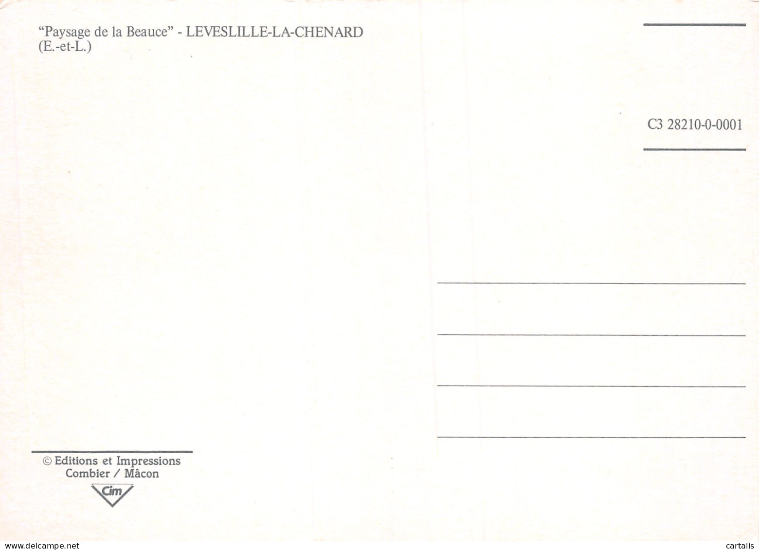 28-LEVESLILLE LA CHENARD-N°3815-A/0101 - Sonstige & Ohne Zuordnung