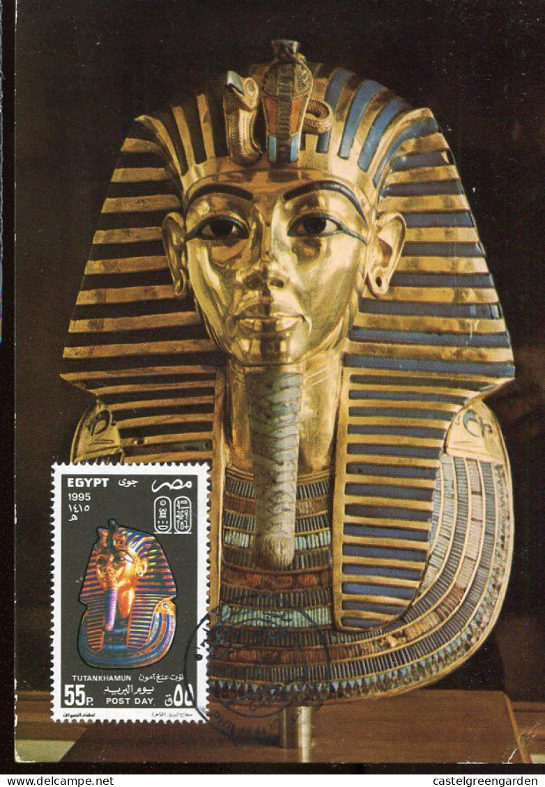 X0518 Egypt, Maximum Card 2001 Gold Mask Of King Tutankamun,  Egyptology - Egyptology