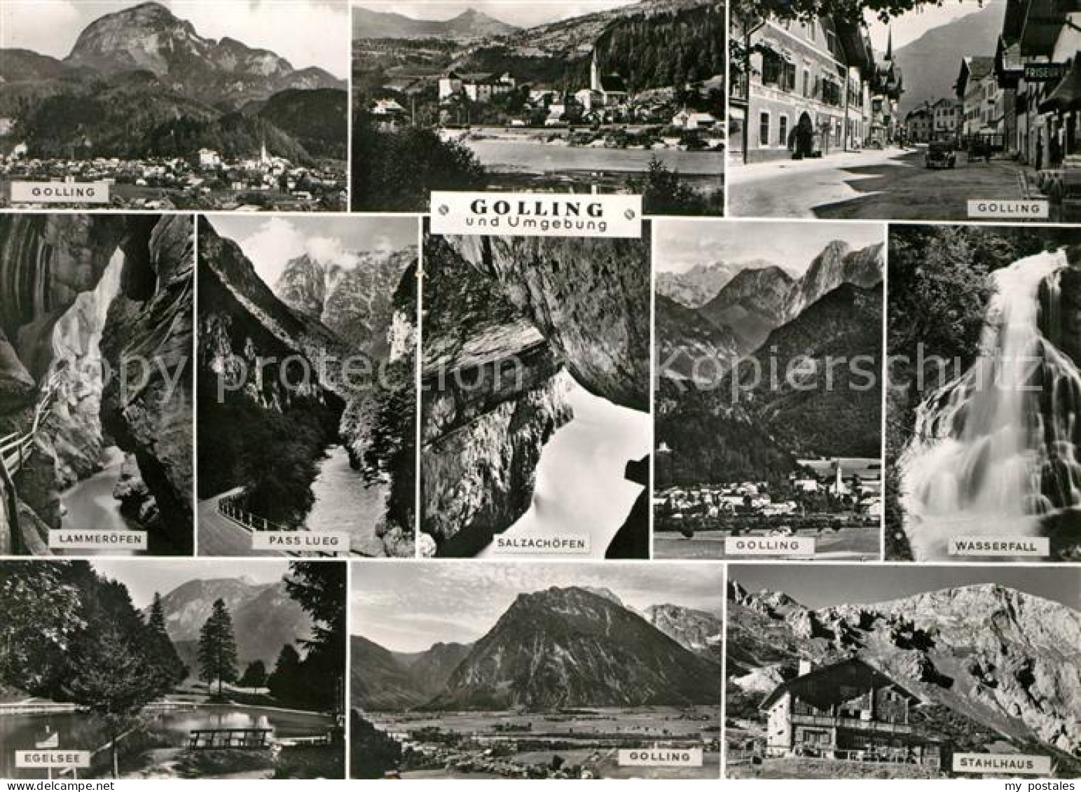 73029181 Golling Salzach Wasserfall Pass Lueg Panorama Golling Salzach - Autres & Non Classés