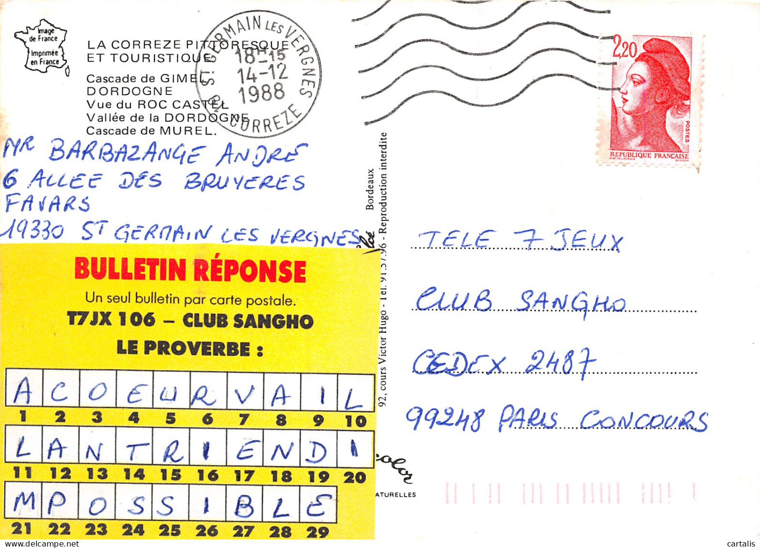 19-CORREZE -N°3815-C/0225 - Altri & Non Classificati