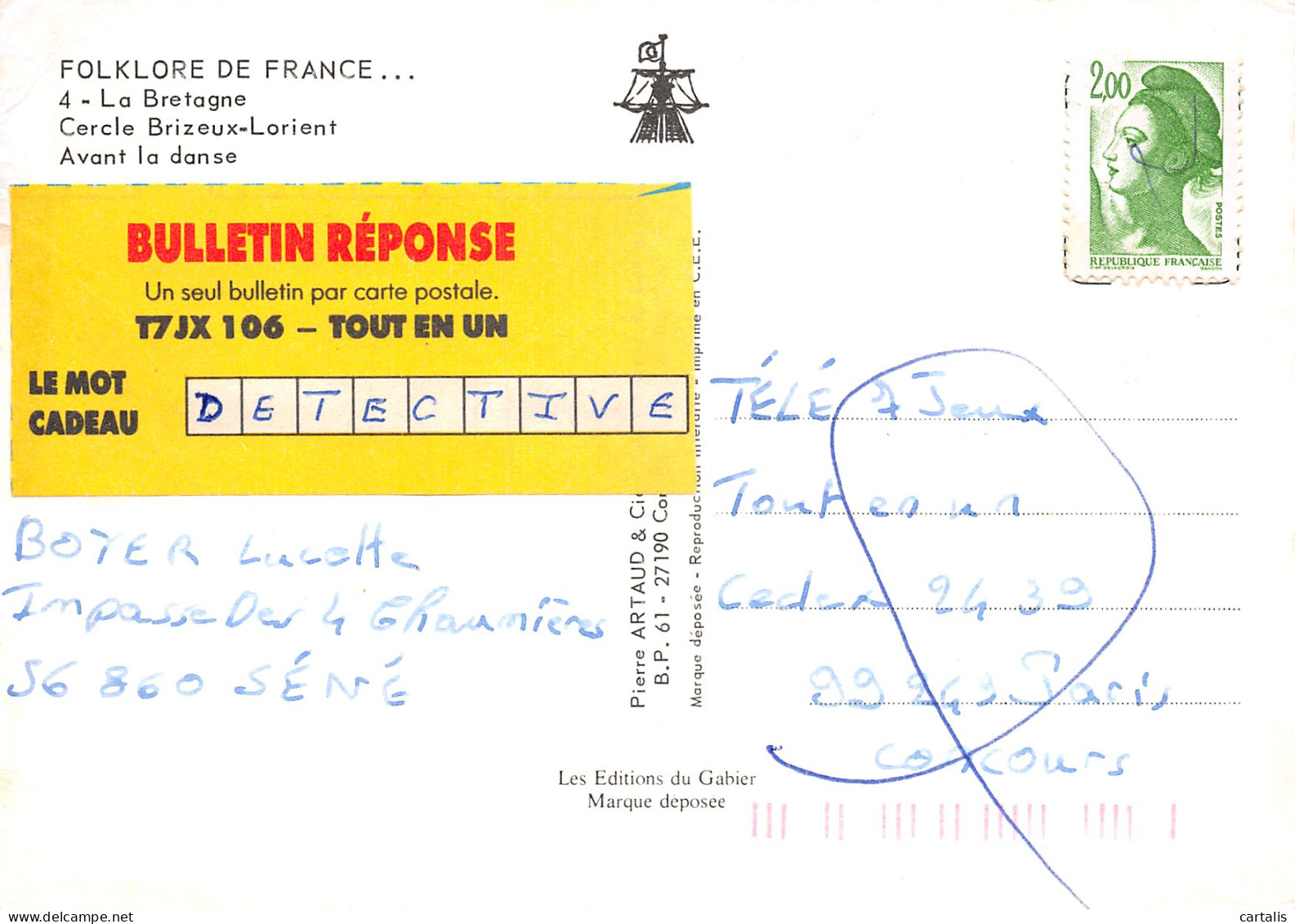 56-BRETAGNE FOLKLORE-N°3815-C/0197 - Other & Unclassified