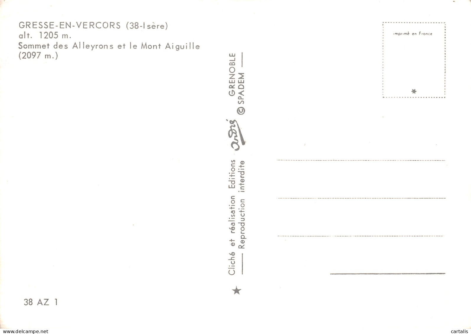 38-GRESSE EN VERCORS-N°3815-B/0331 - Autres & Non Classés