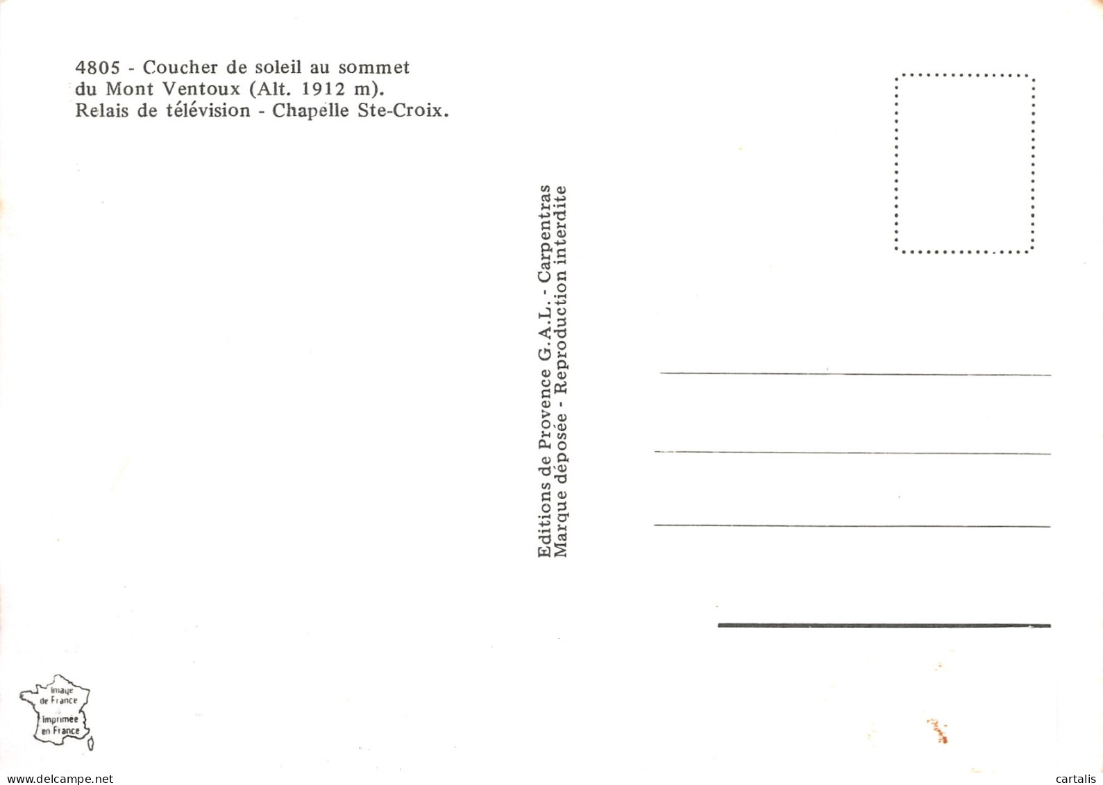 84-MONT VENTOUX-N°3815-B/0167 - Other & Unclassified
