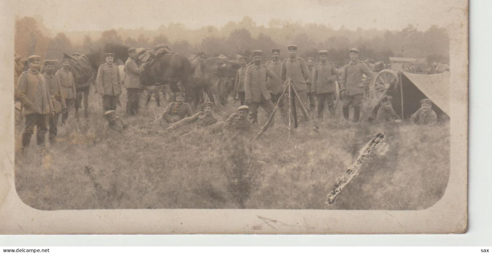 2419 1° Mise En Vente Cp N°4 Voir Descriptif Camp De Repos à L'arriére Du Front  Artillerie?/  Retrait Le 26-05 - Weltkrieg 1914-18