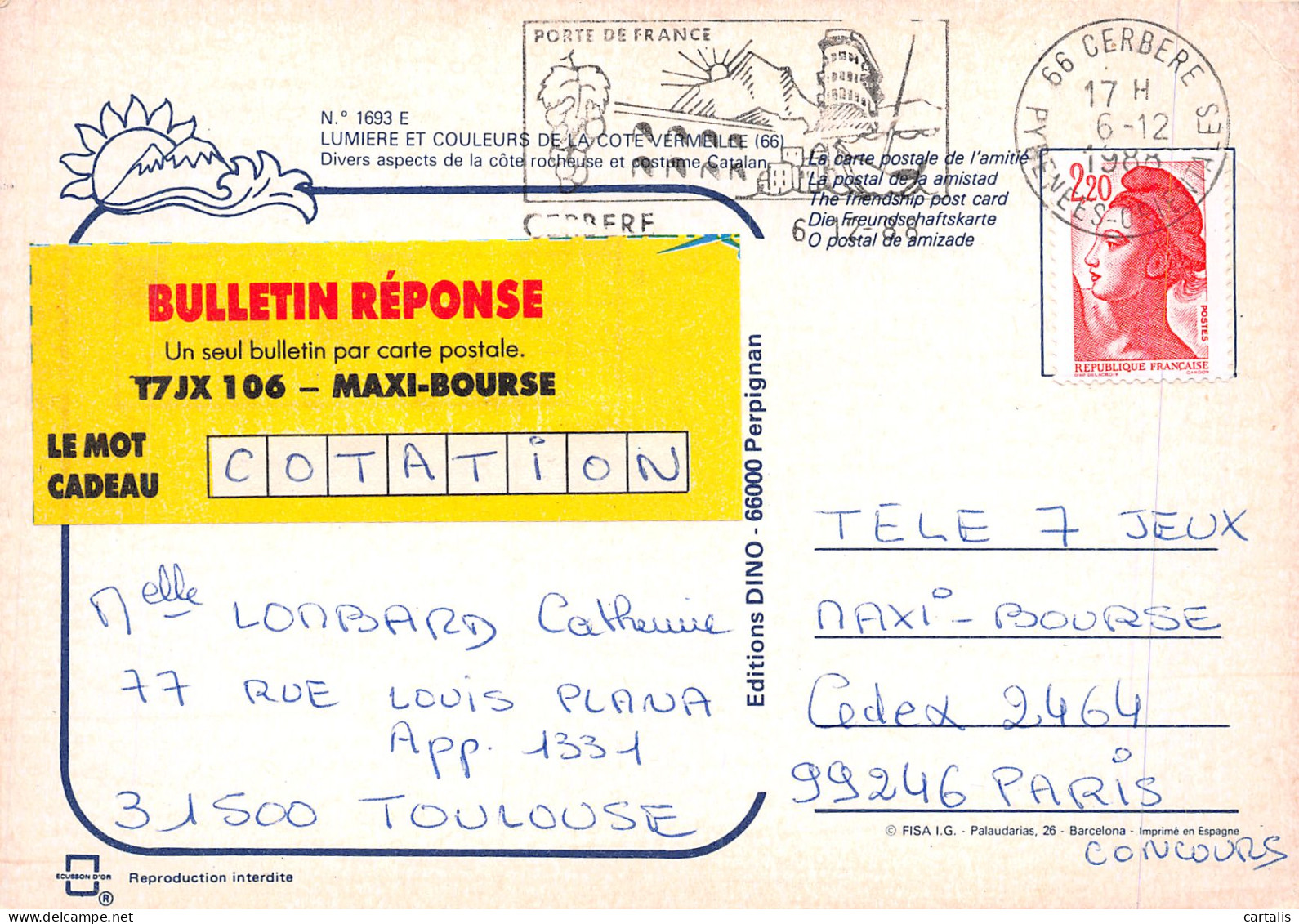 66-LA COTE VERMEILLE-N°3816-A/0083 - Other & Unclassified