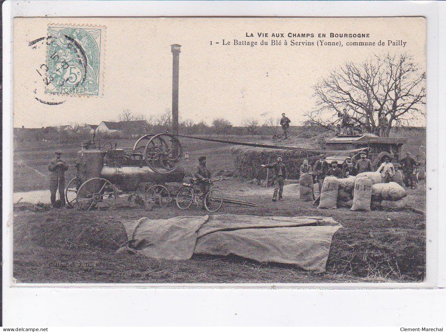 SERVINS: Le Battage Du Blé à Servins, Commune De Pailly - Très Bon état - Andere & Zonder Classificatie